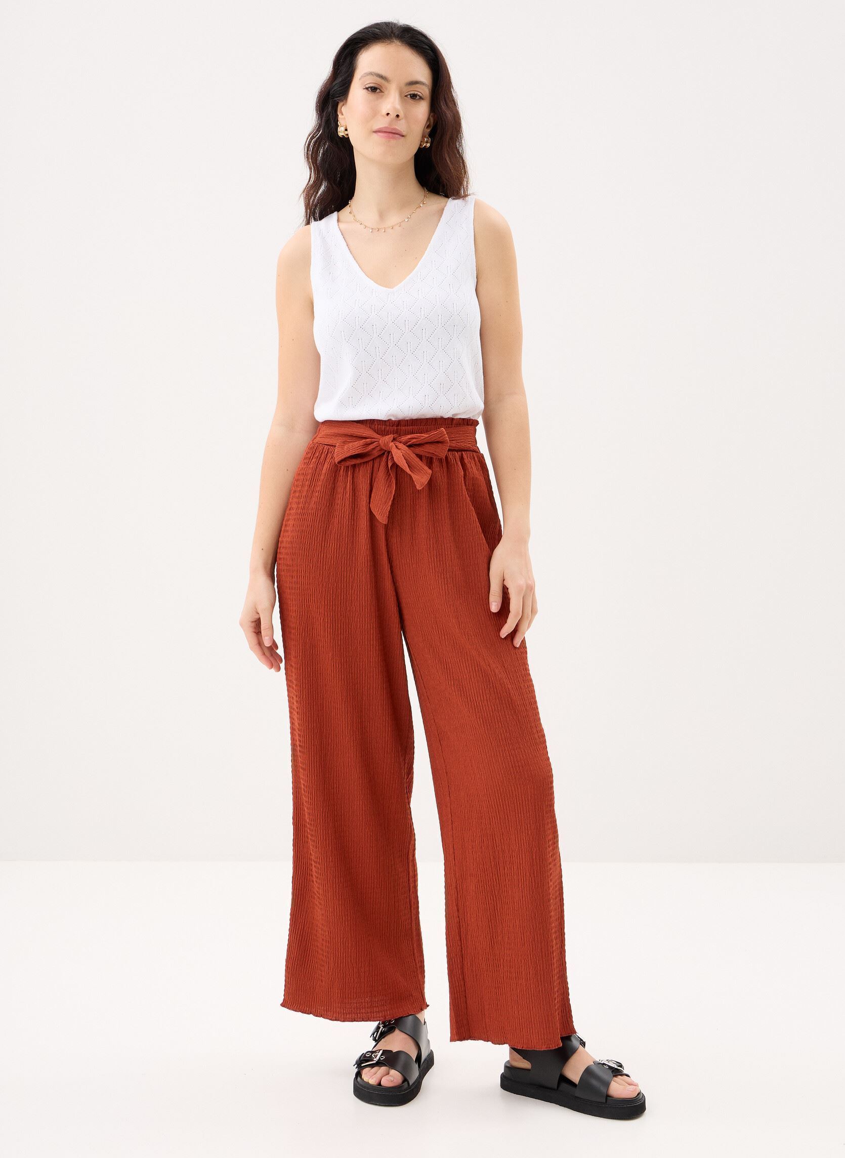 Weite Hosen PANTA-LARGE-FLUIDE damen braun Georgia Rose Weite Hosen PANTA-LARGE-FLUIDE damen braun Arabian Spice