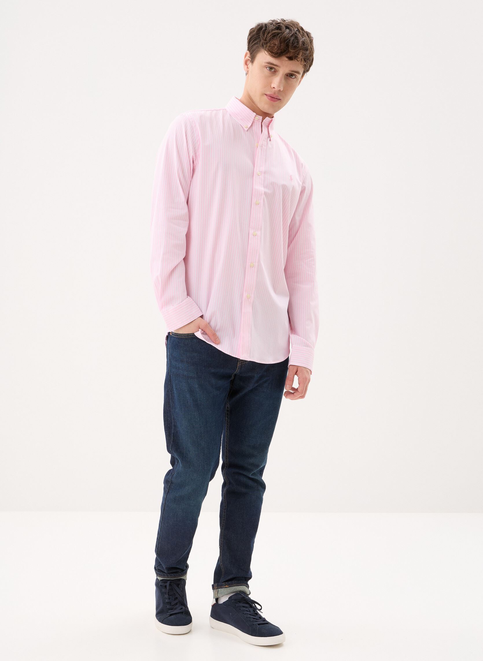 Hemden Chemise rayée popeline Custom Fit herren rosa Polo Ralph Lauren Hemden Chemise rayée popeline Custom Fit herren rosa 6779B CARMEL PINK/WHITE