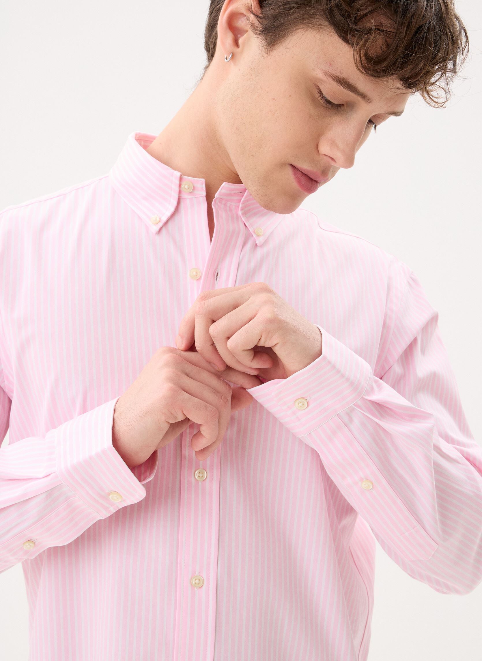Hemden Chemise rayée popeline Custom Fit herren rosa Polo Ralph Lauren Hemden Chemise rayée popeline Custom Fit herren rosa 6779B CARMEL PINK/WHITE
