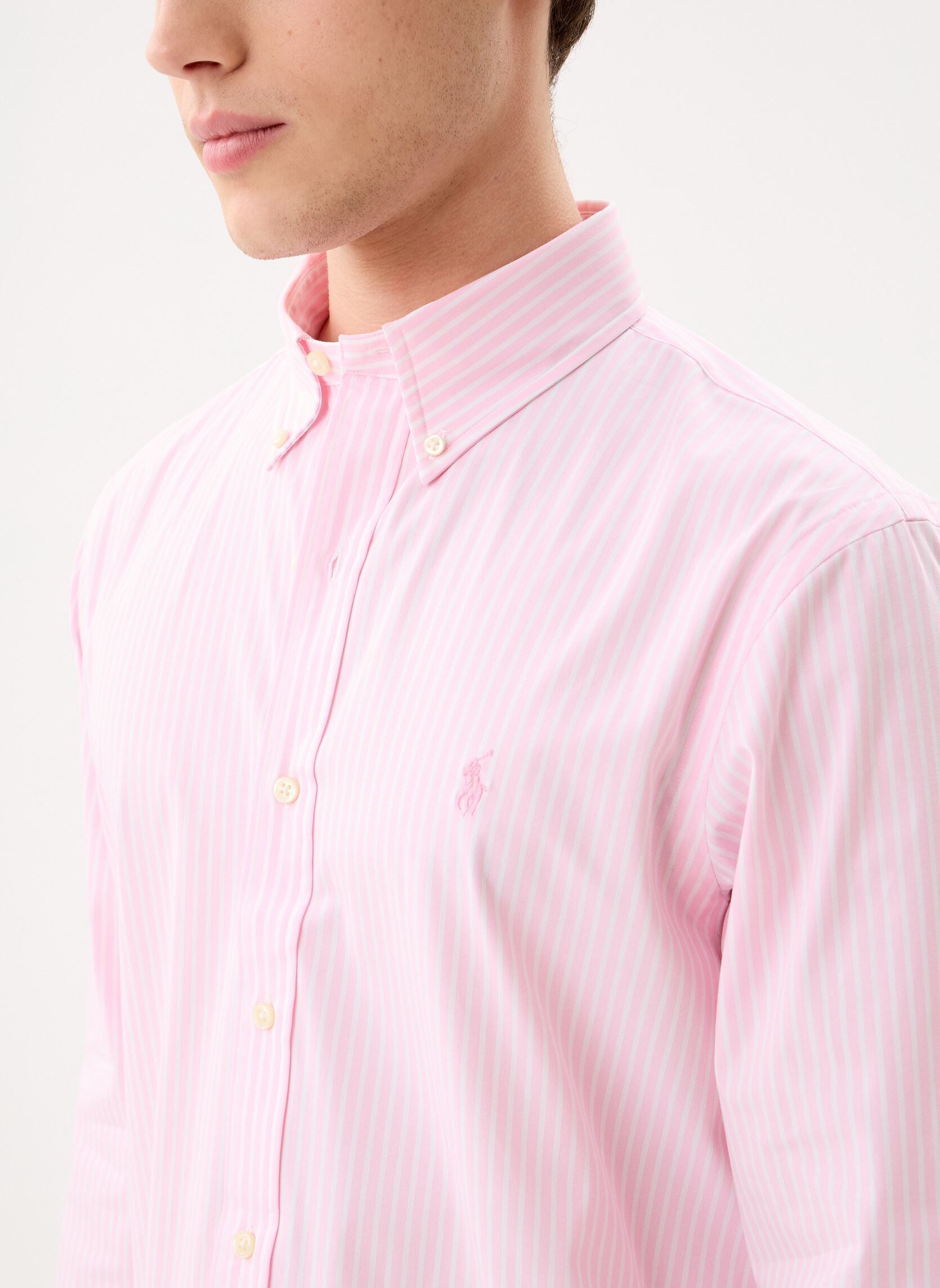 Hemden Chemise rayée popeline Custom Fit herren rosa Polo Ralph Lauren Hemden Chemise rayée popeline Custom Fit herren rosa 6779B CARMEL PINK/WHITE