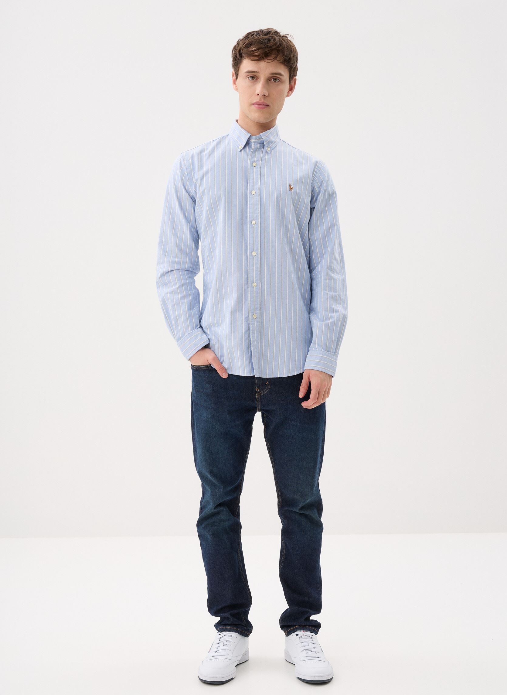 Polo Ralph Lauren Chemises Chemise Oxford à rayures Custom Fit homme ...