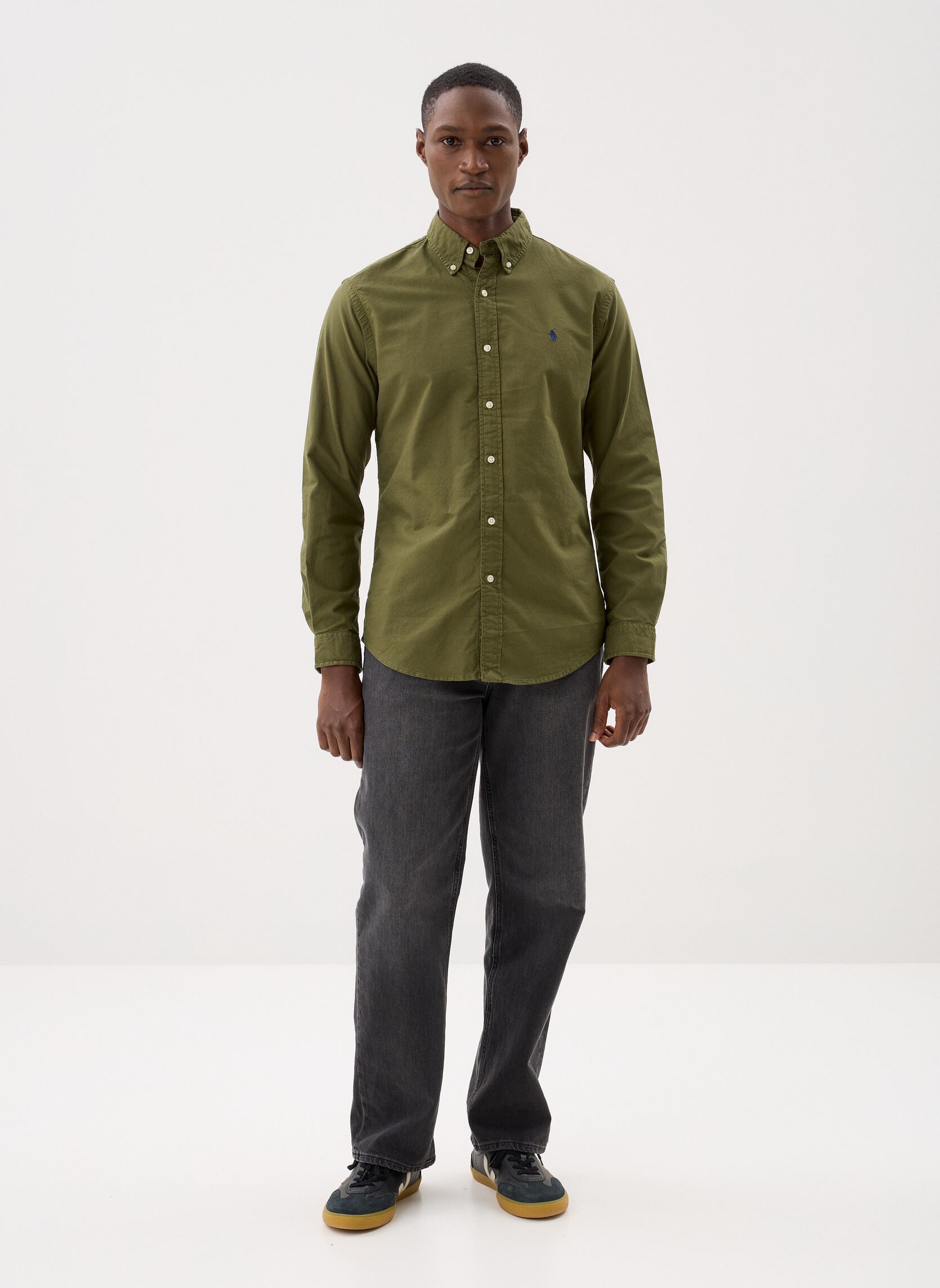 Chemises Chemise Oxford Custom Fit homme vert Polo Ralph Lauren Chemises Chemise Oxford Custom Fit homme vert NEW OLIVE
