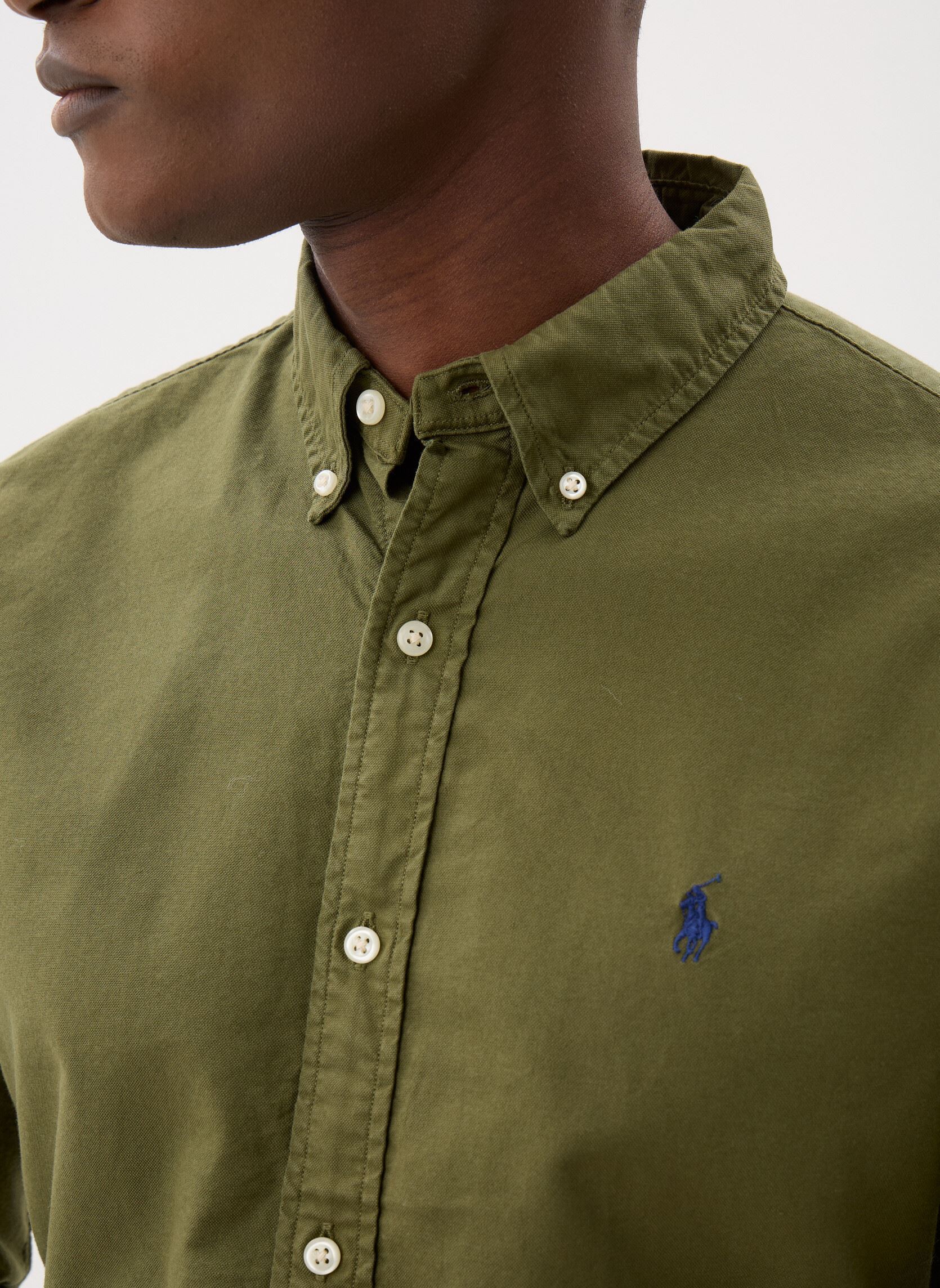 Chemises Chemise Oxford Custom Fit homme vert Polo Ralph Lauren Chemises Chemise Oxford Custom Fit homme vert NEW OLIVE