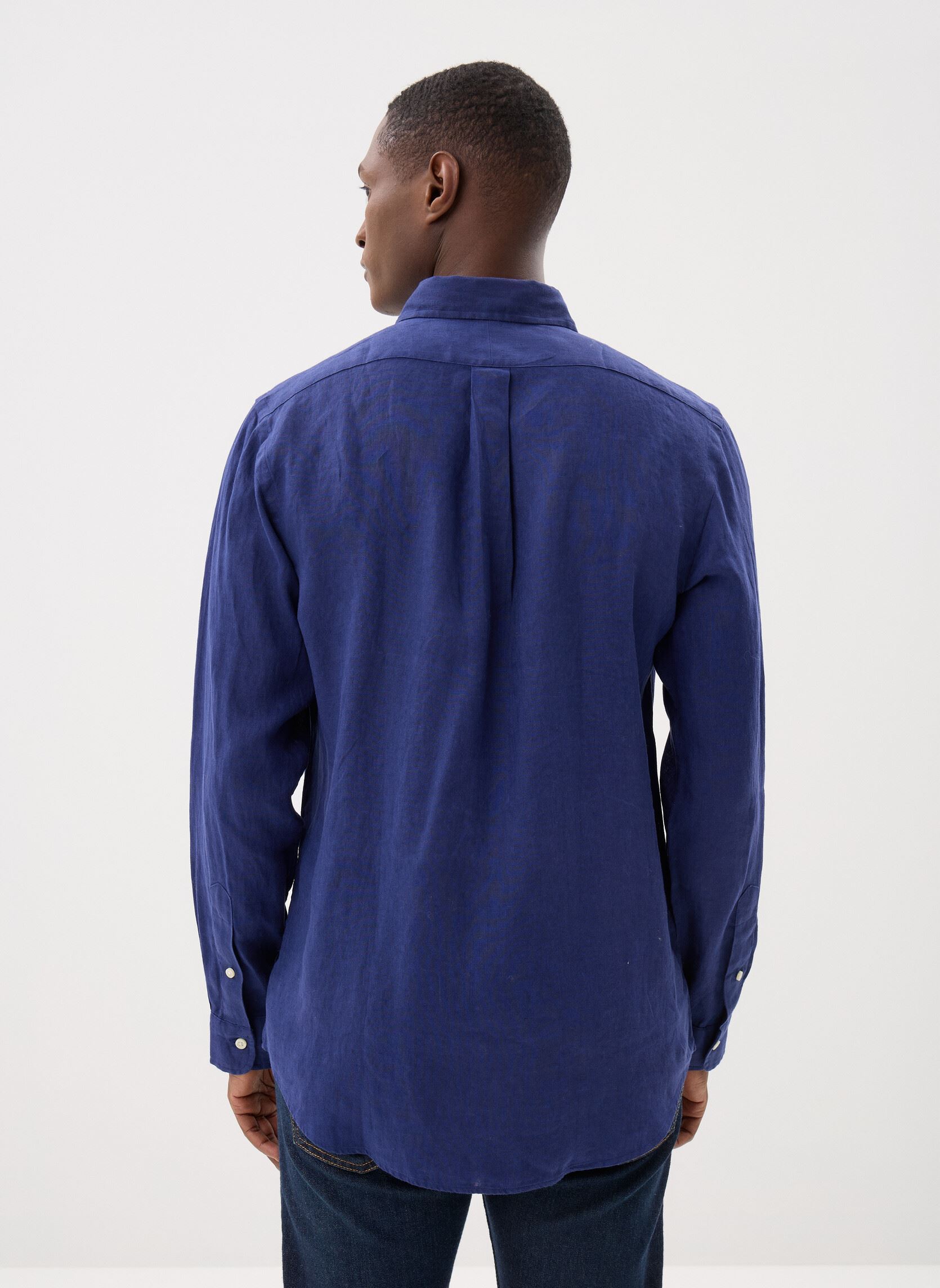 Hemden Chemise en lin Custom Fit heren blauw Polo Ralph Lauren Hemden Chemise en lin Custom Fit heren blauw NEW CLASSIC NAVY