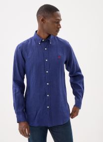 Hemden Chemise en lin Custom Fit heren blauw