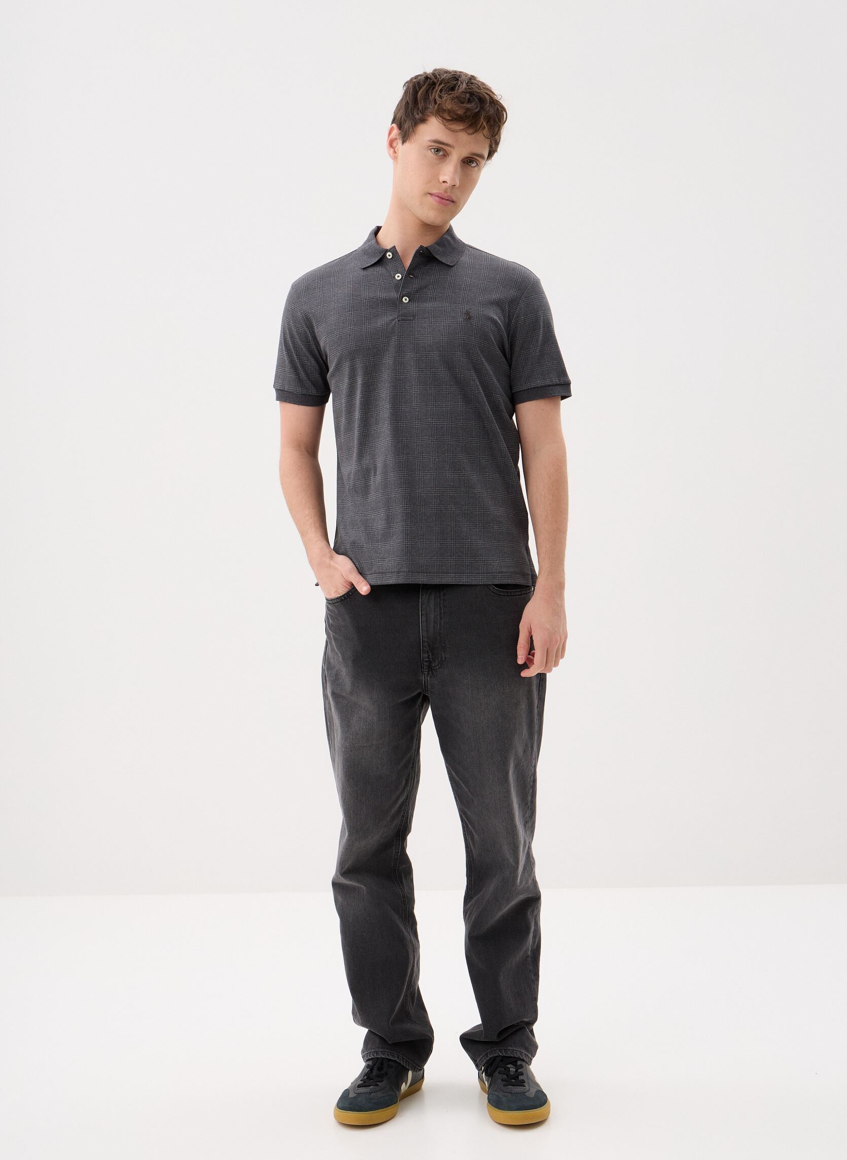 Polos manches courtes Polo en Pima coton Custom Slim Fit homme gris Polo Ralph Lauren Polos manches courtes Polo en Pima coton Custom Slim Fit homme gris FAIRWAY GLEN- MED FLANNEL HTHR