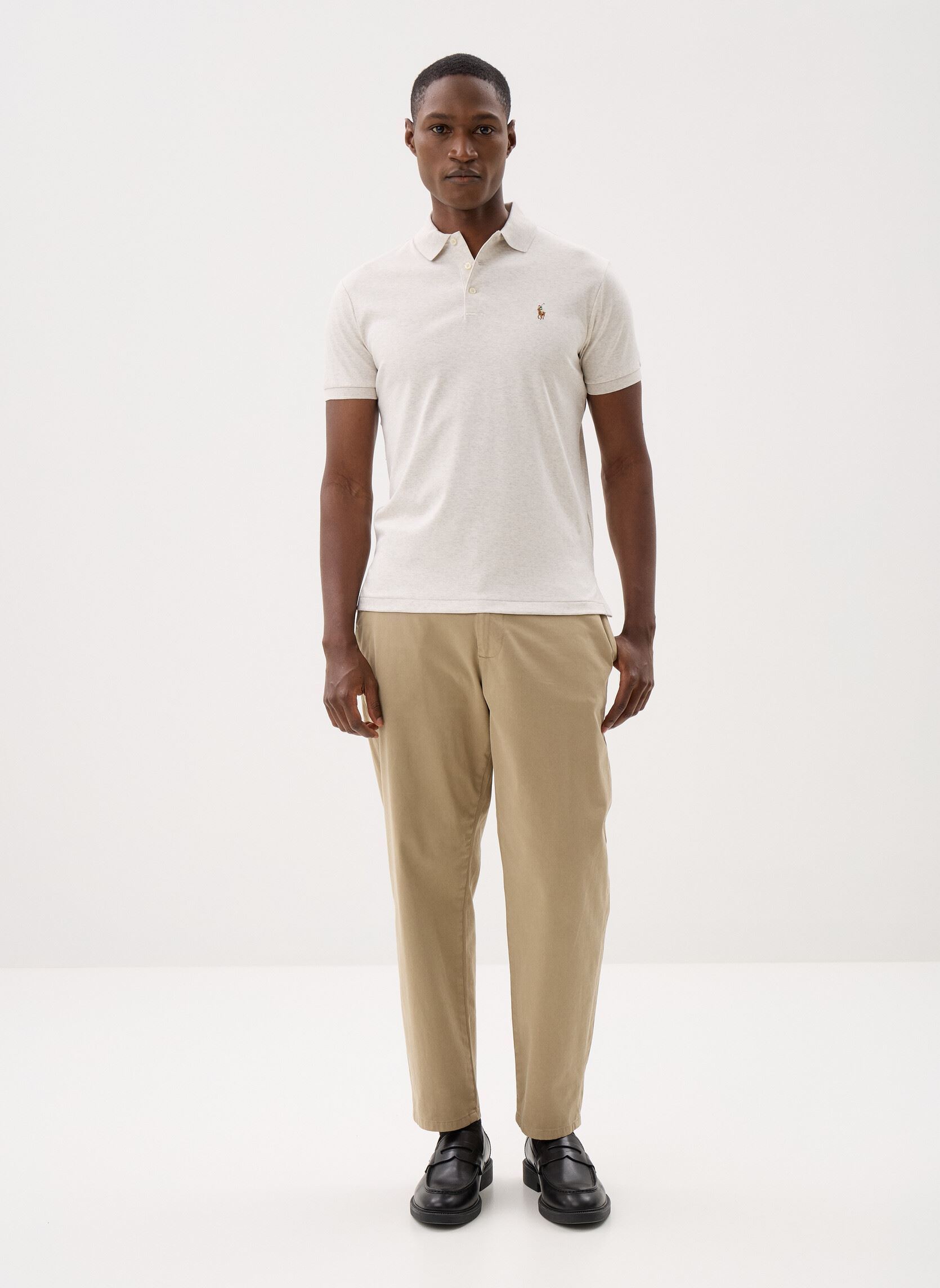 Korte mouwen polo's Polo en Pima coton Custom Slim Fit heren wit Polo Ralph Lauren Korte mouwen polo's Polo en Pima coton Custom Slim Fit heren wit STATE HEATHER