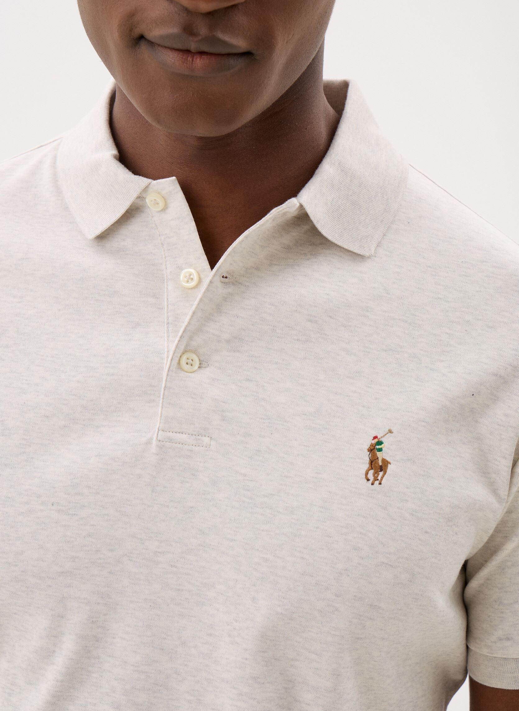 Korte mouwen polo's Polo en Pima coton Custom Slim Fit heren wit Polo Ralph Lauren Korte mouwen polo's Polo en Pima coton Custom Slim Fit heren wit STATE HEATHER