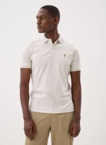 Korte mouwen polo's Polo en Pima coton Custom Slim Fit heren wit