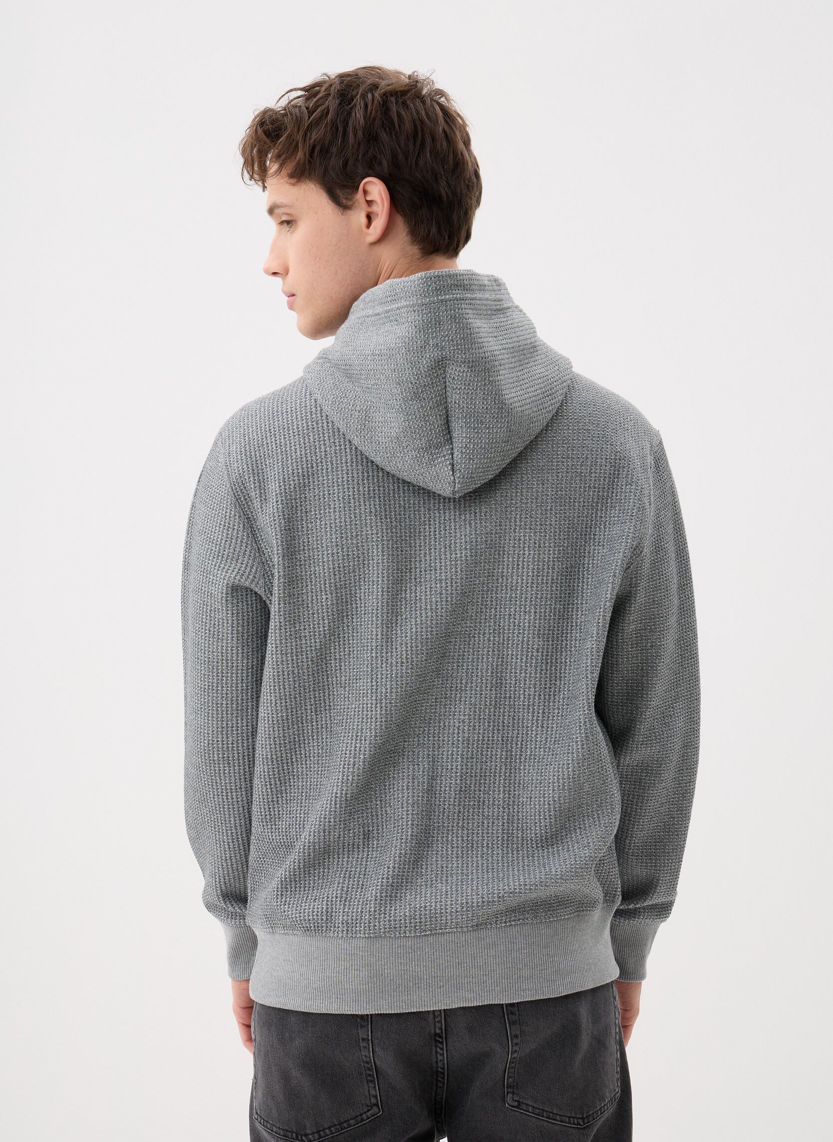Jersey con capucha Sweatshirt en coton texturé Polo Player hombre gris Polo Ralph Lauren Jersey con capucha Sweatshirt en coton texturé Polo Player hombre gris FORTRESS GRAY HEATHER
