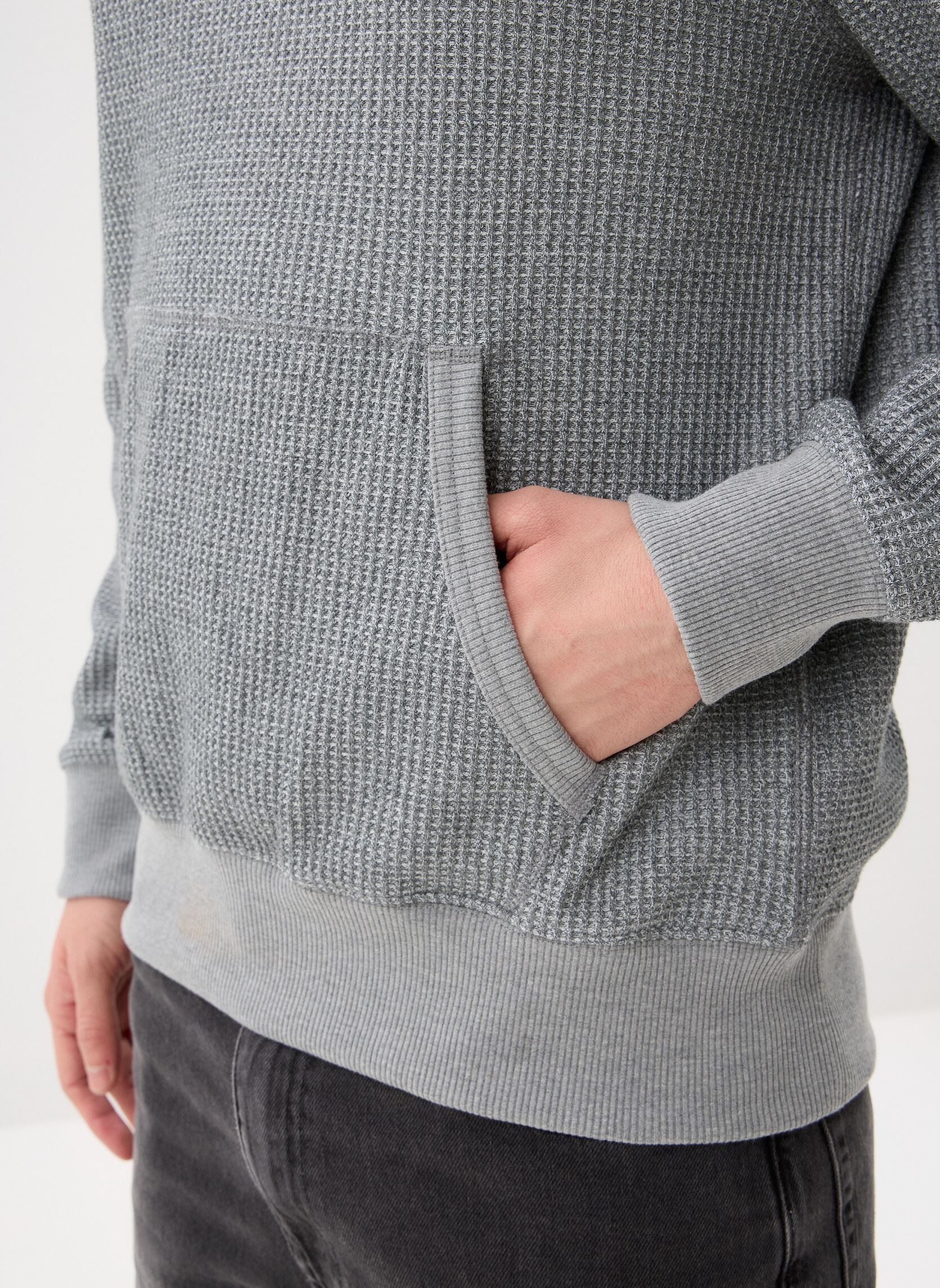 Jersey con capucha Sweatshirt en coton texturé Polo Player hombre gris Polo Ralph Lauren Jersey con capucha Sweatshirt en coton texturé Polo Player hombre gris FORTRESS GRAY HEATHER