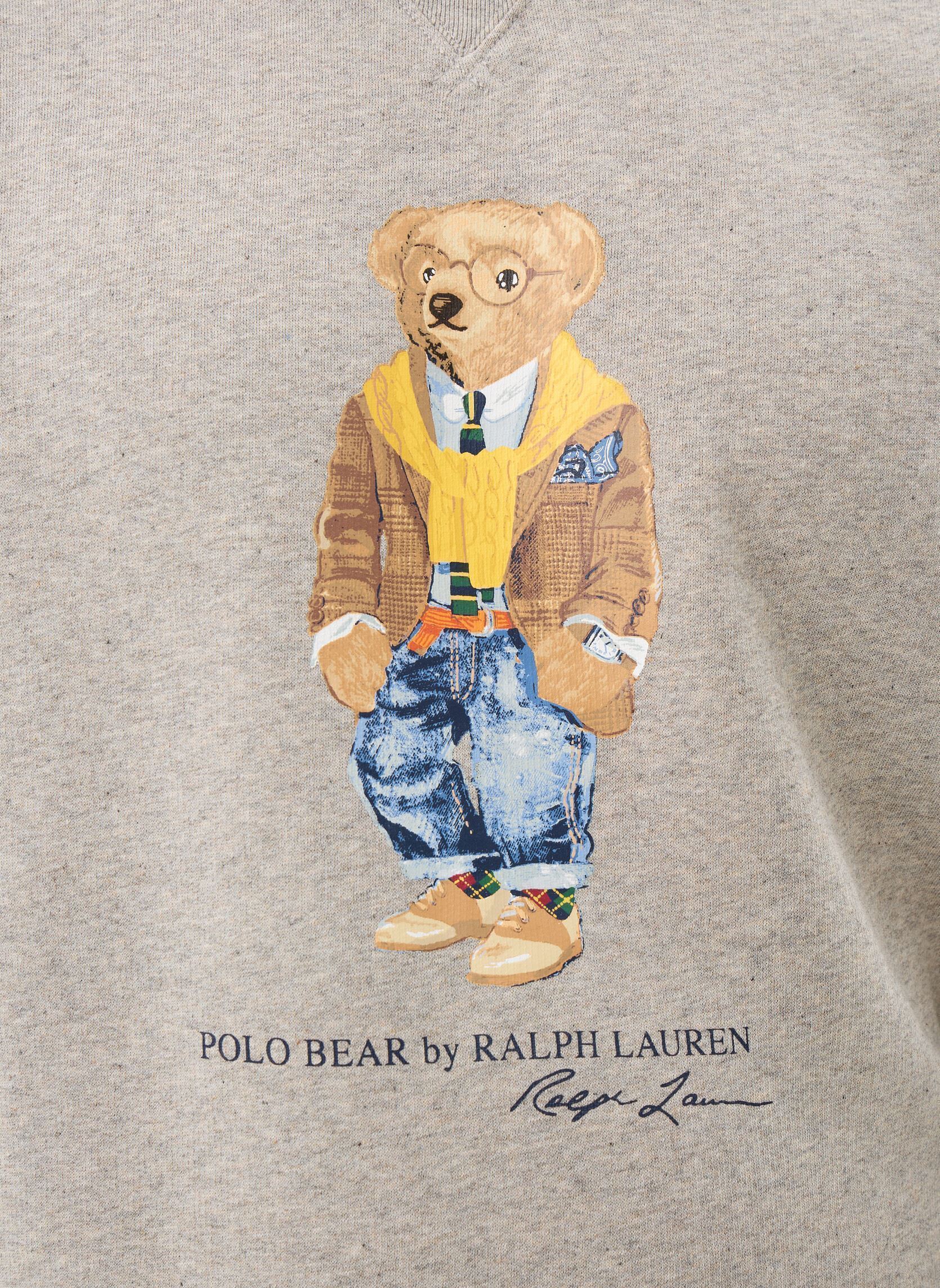 Sweats Sweat Polo Bear en molleton homme gris Polo Ralph Lauren Sweats Sweat Polo Bear en molleton homme gris LOFT HEATHER/HERITAGE BEAR