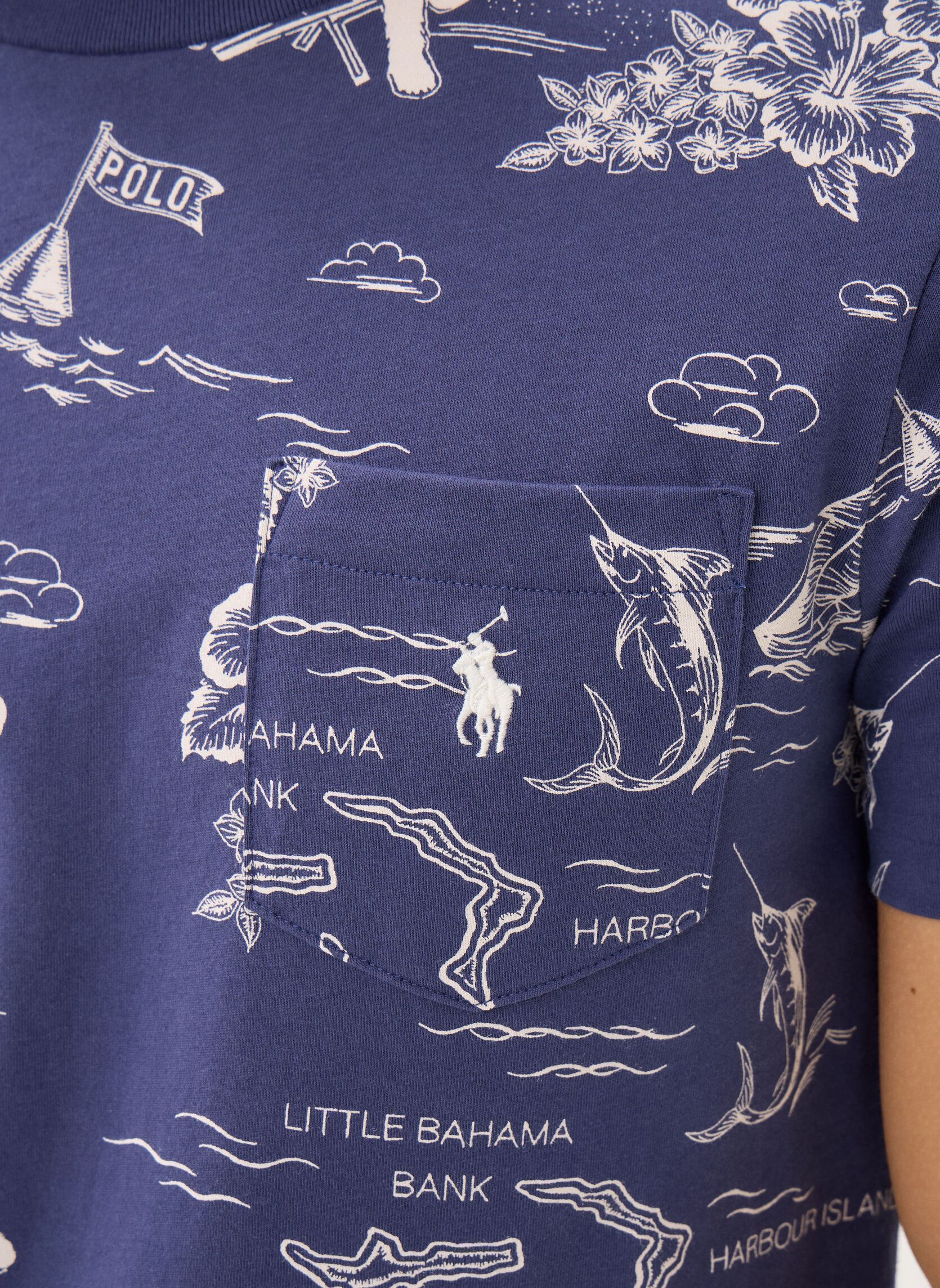 Tee-shirts manches courtes T-shirt Polo Bear custom Slim Fit homme bleu Polo Ralph Lauren Tee-shirts manches courtes T-shirt Polo Bear custom Slim Fit homme bleu HRBR ISLAND BEAR-BOATHOUSE NVY