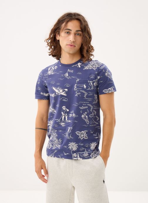 Polo Ralph Lauren Tee-shirts manches courtes T-shirt Polo Bear custom Slim Fit homme bleu