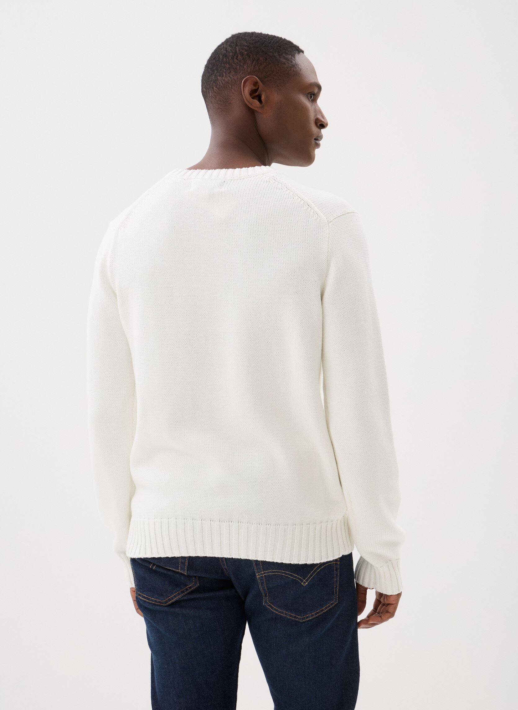 Pullover Pull en coton Flag américain herren weiß Polo Ralph Lauren Pullover Pull en coton Flag américain herren weiß DECKWASH WHITE