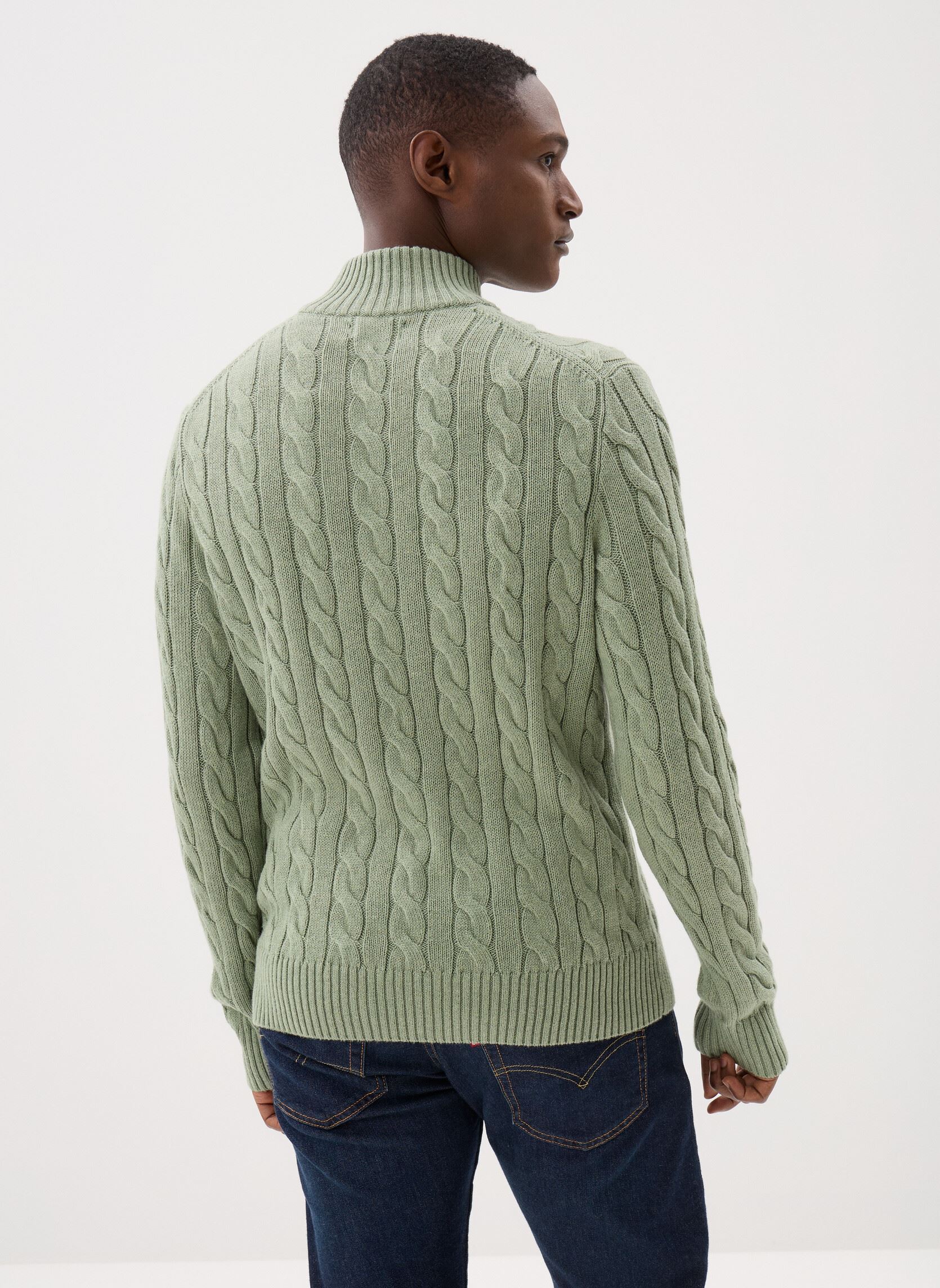 Pullover Pull demi-zippé en coton torsadé herren blau Polo Ralph Lauren Pullover Pull demi-zippé en coton torsadé herren blau FERN GREEN HEATHER