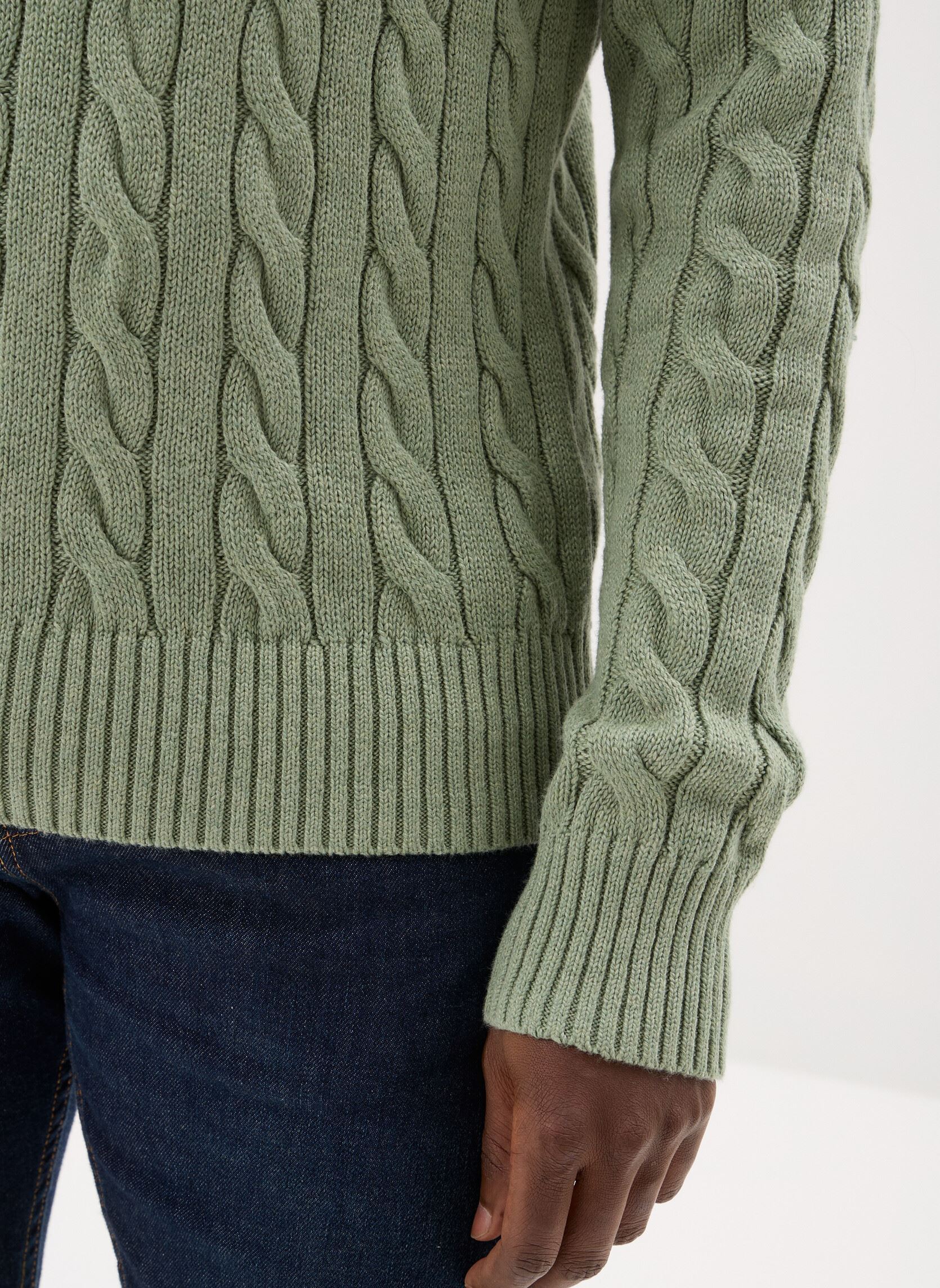 Pullover Pull demi-zippé en coton torsadé herren blau Polo Ralph Lauren Pullover Pull demi-zippé en coton torsadé herren blau FERN GREEN HEATHER