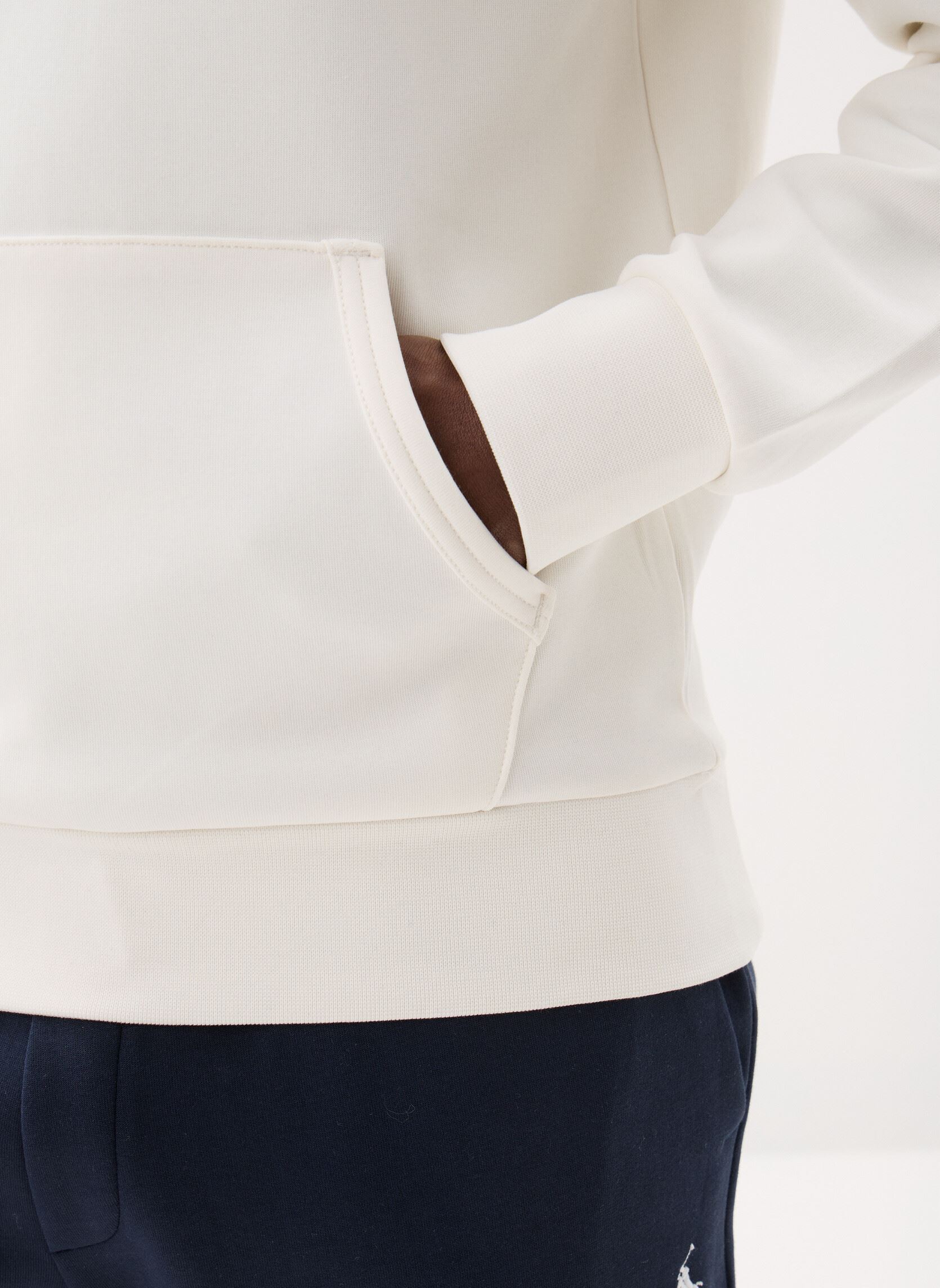 Sweats à capuche Sweat à capuche coton performance à log homme blanc Polo Ralph Lauren Sweats à capuche Sweat à capuche coton performance à log homme blanc DECKWASH WHITE