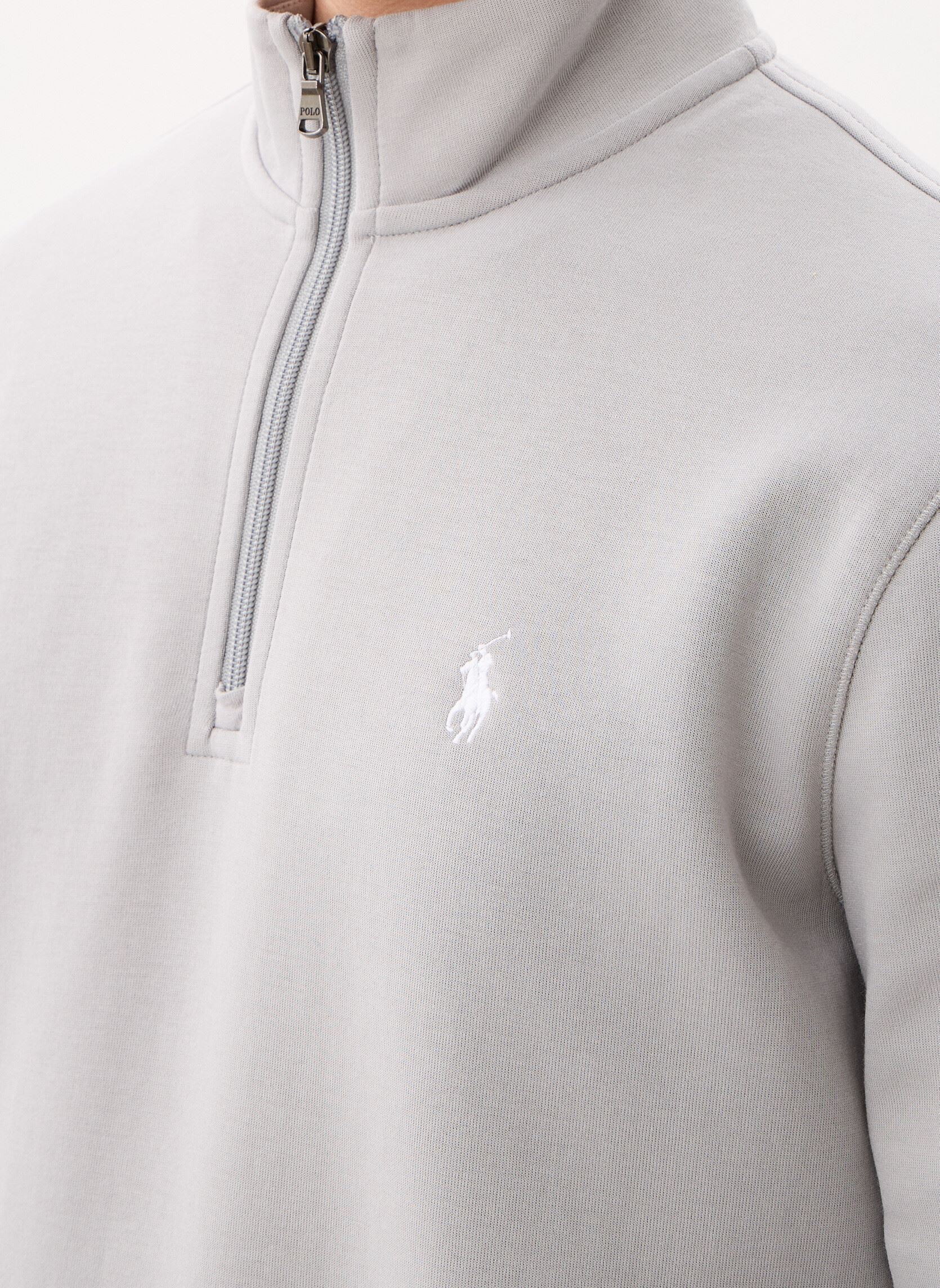 Sweatshirts mit Reißverschluss Pull quart de zip en coton performance herren grau Polo Ralph Lauren Sweatshirts mit Reißverschluss Pull quart de zip en coton performance herren grau SOFT GREY/C1730
