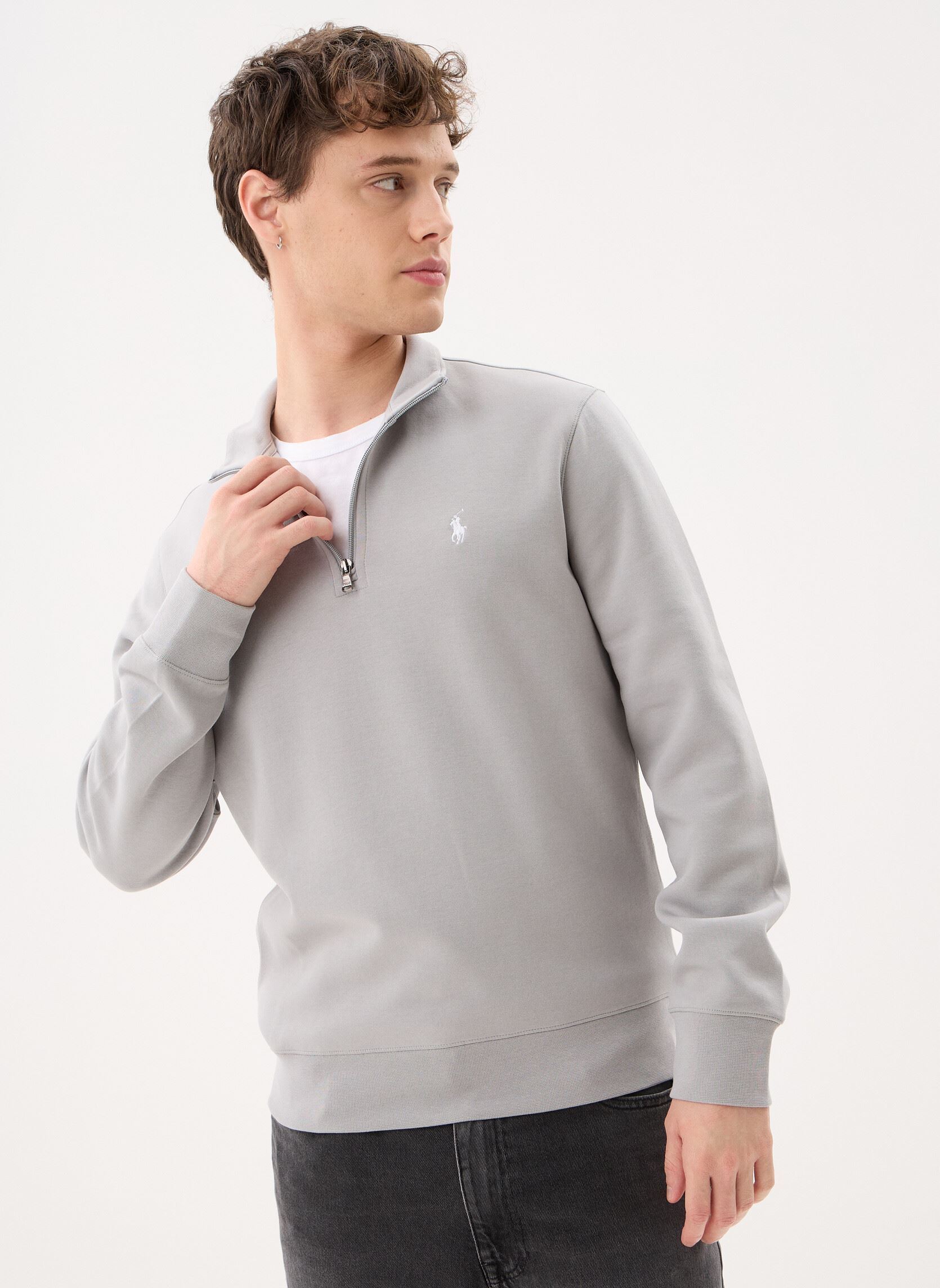 Vêtements Polo Ralph Lauren Pull quart de zip en coton performance pour Homme - vue 1