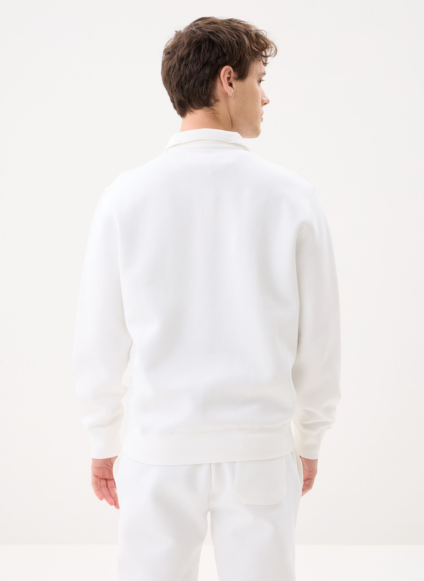 Sweats zippés Pull quart de zip en coton performance homme blanc Polo Ralph Lauren Sweats zippés Pull quart de zip en coton performance homme blanc WHITE/C9760