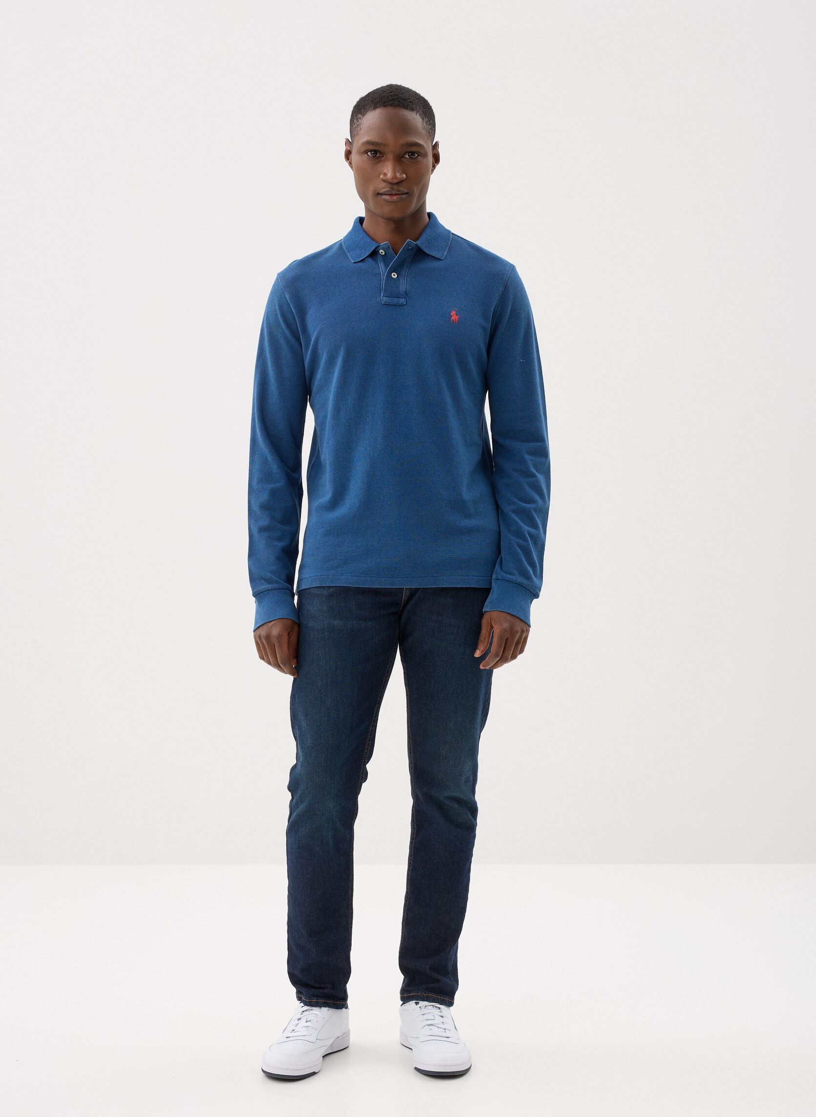 Kurzarm-Poloshirts Polo en piqué indigo Custom Slim Fit herren blau Polo Ralph Lauren Kurzarm-Poloshirts Polo en piqué indigo Custom Slim Fit herren blau MEDIUM INDIGO/C3899