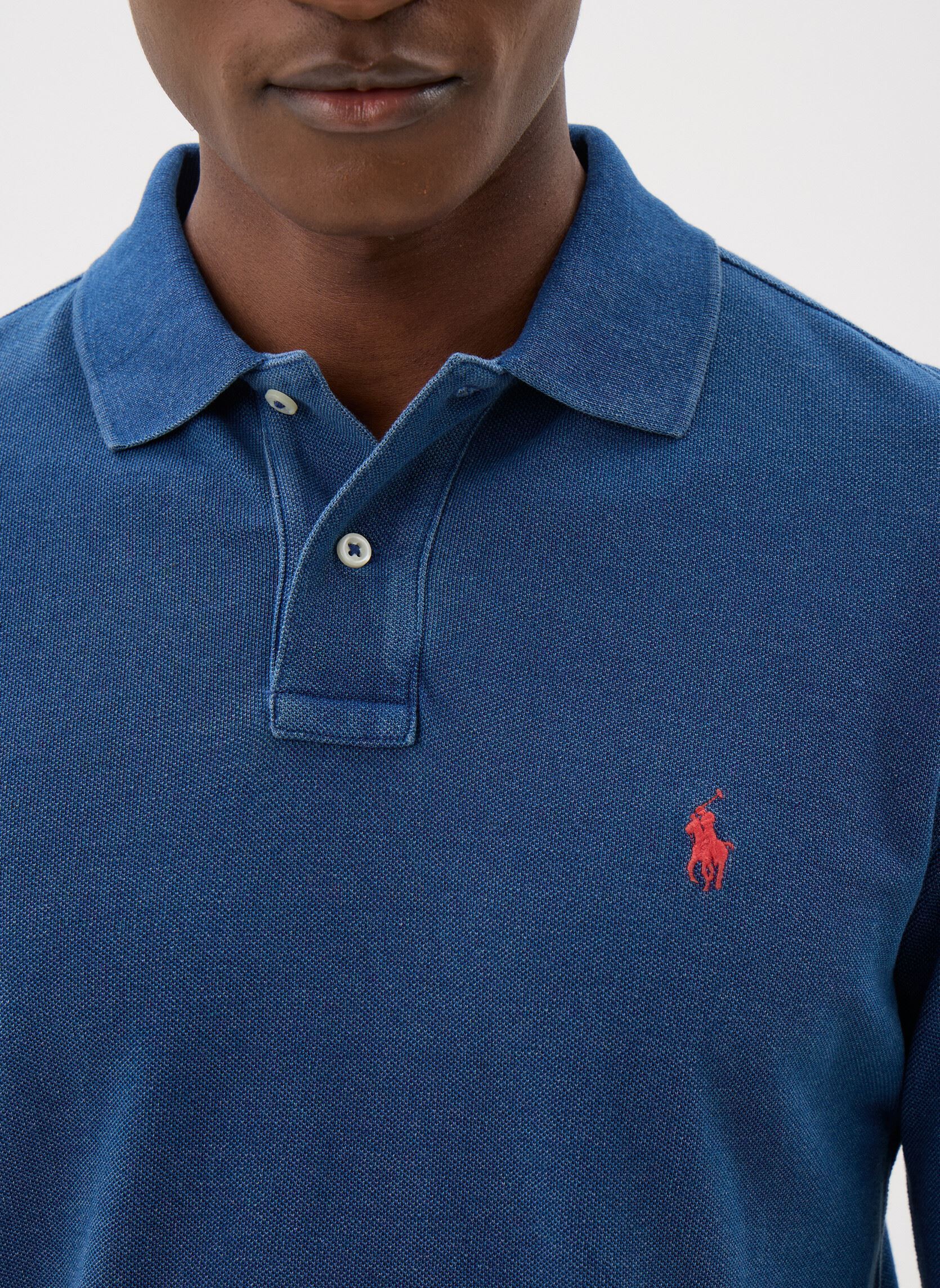 Kurzarm-Poloshirts Polo en piqué indigo Custom Slim Fit herren blau Polo Ralph Lauren Kurzarm-Poloshirts Polo en piqué indigo Custom Slim Fit herren blau MEDIUM INDIGO/C3899