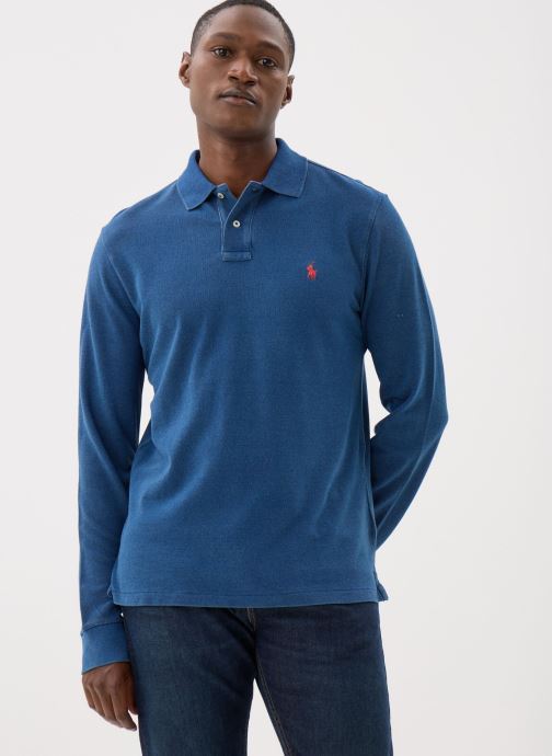 Polo Ralph Lauren Polos manches courtes Polo en piqué indigo Custom Slim Fit homme bleu