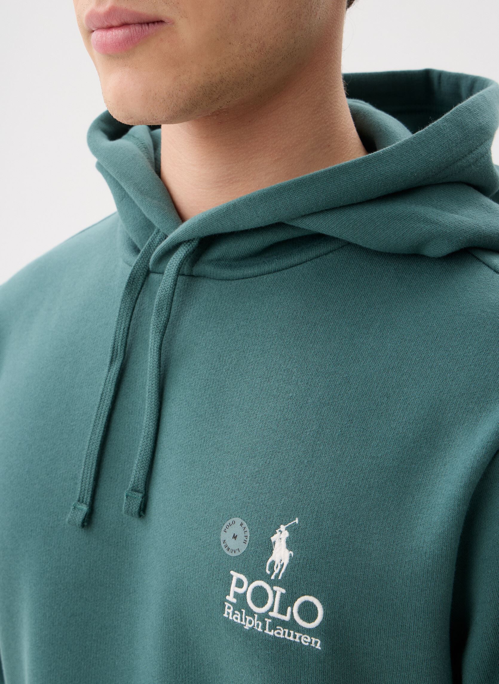 Sweats à capuche Sweat à capuche et logo en molleton homme vert Polo Ralph Lauren Sweats à capuche Sweat à capuche et logo en molleton homme vert CHARTER GREEN