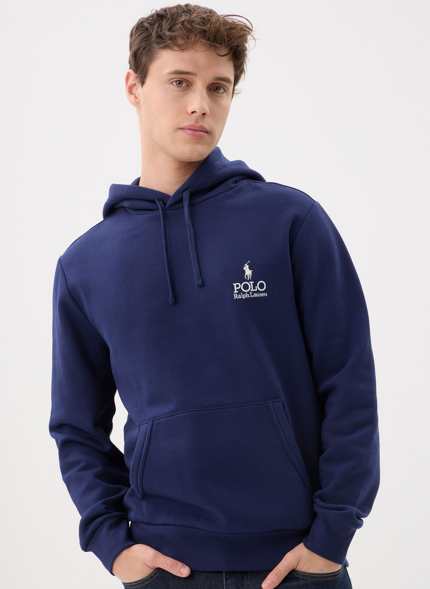 Sweat shirt Polo Ralph Lauren SWEAT A CAPUCHE MULTILOGO BRODES EU - vue 2