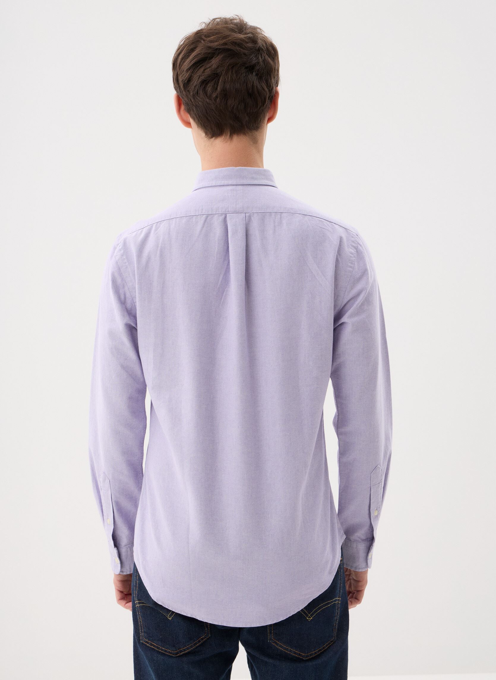 Chemises Chemise en oxford slim fit homme violet Polo Ralph Lauren Chemises Chemise en oxford slim fit homme violet 4070A THISTLE