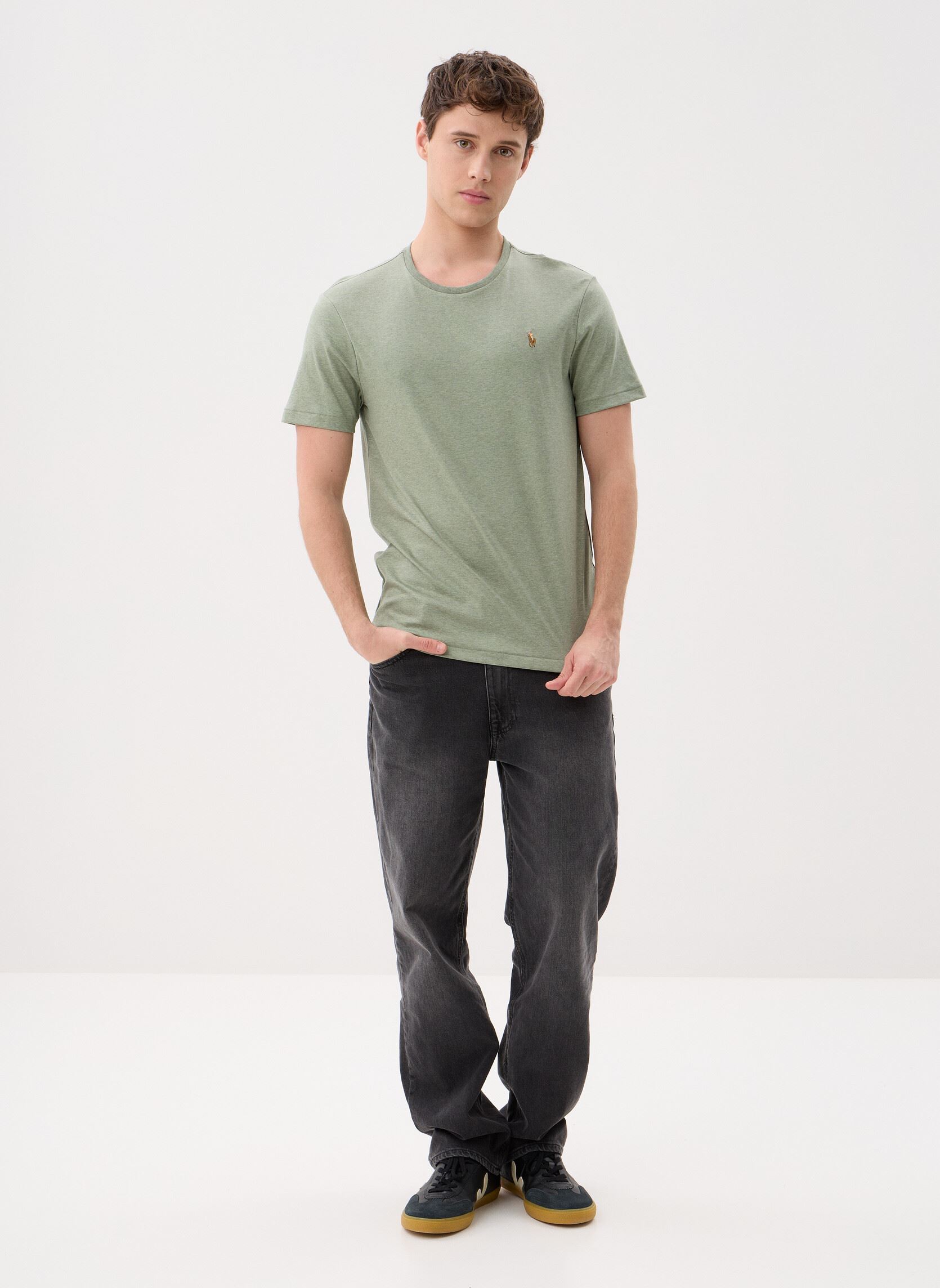 T-shirts met korte mouwen Sscncmslm1-Short Sleeve-T-Shirt heren groen Polo Ralph Lauren T-shirts met korte mouwen Sscncmslm1-Short Sleeve-T-Shirt heren groen GREENERY HEATHER