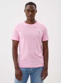 Kurzarm-T-Shirts T-shirt col rond en jersey coupe ajustée herren rosa
