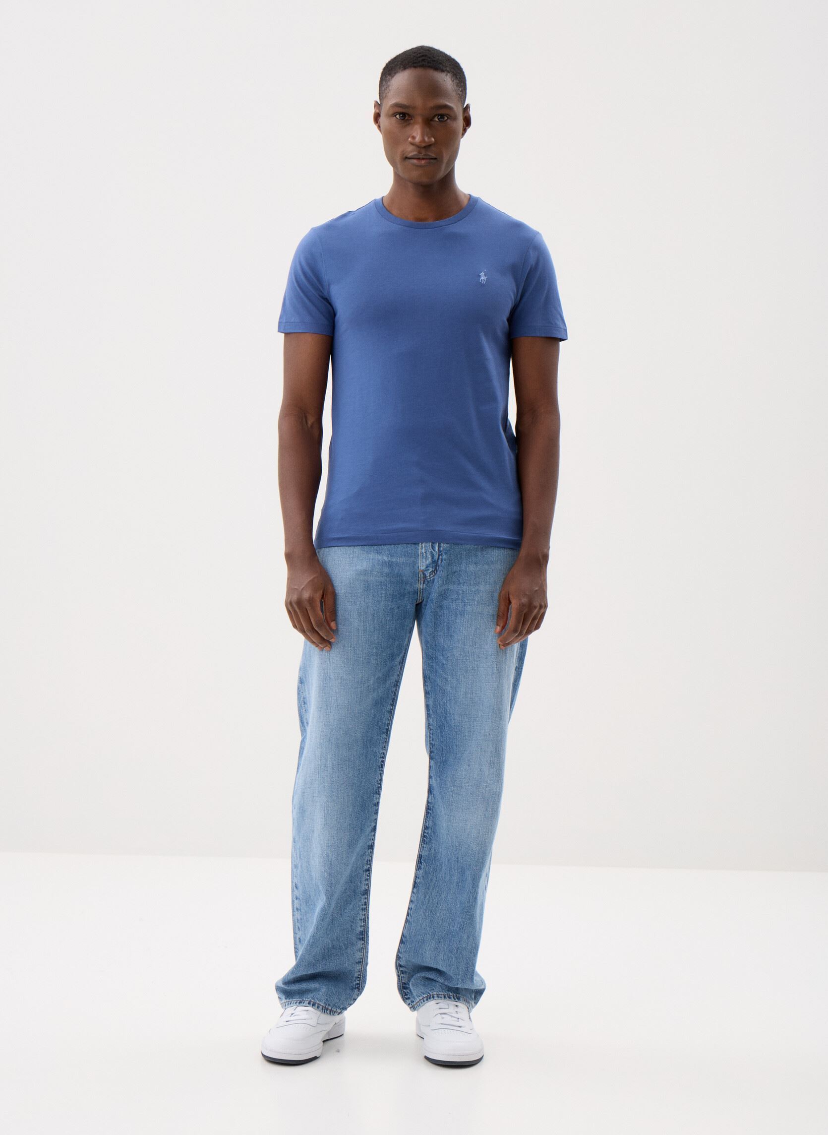 T-shirts met korte mouwen T-Shirt À Col Rond Custom Slim Fit heren blauw Polo Ralph Lauren T-shirts met korte mouwen T-Shirt À Col Rond Custom Slim Fit heren blauw OLD ROYAL/C7215