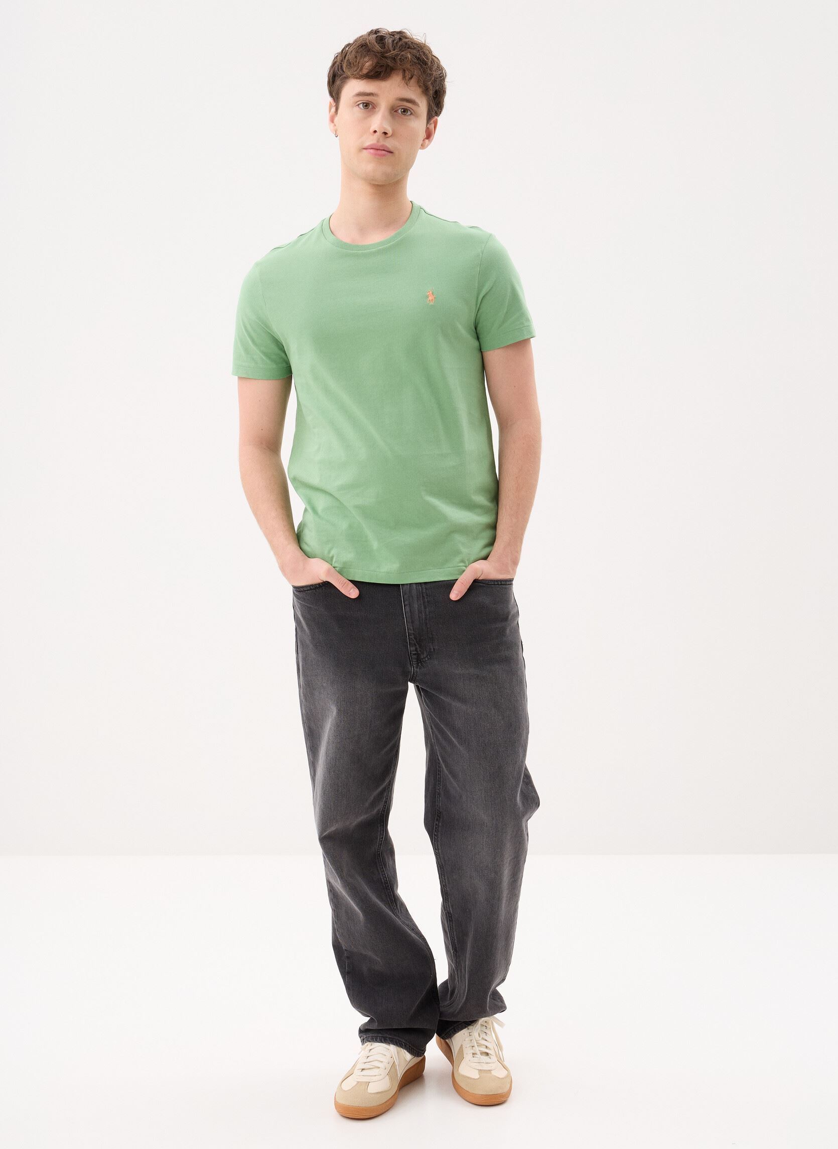 Kurzarm-T-Shirts T-Shirt À Col Rond Custom Slim Fit herren grün Polo Ralph Lauren Kurzarm-T-Shirts T-Shirt À Col Rond Custom Slim Fit herren grün OUTBACK GREEN/C2451