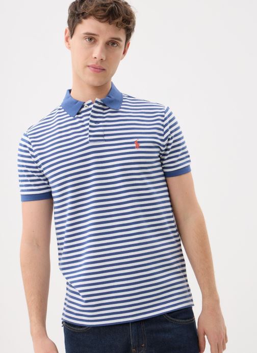 Polo Ralph Lauren Korte mouwen polo's Polo rayé en manche courte en coton heren blauw