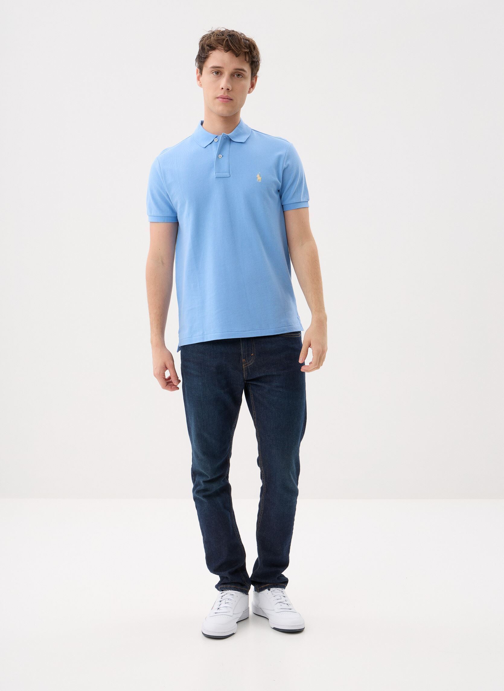 Kurzarm-Poloshirts Le polo iconique en coton piqué herren blau Polo Ralph Lauren Kurzarm-Poloshirts Le polo iconique en coton piqué herren blau BRISTOL BLUE/C1359