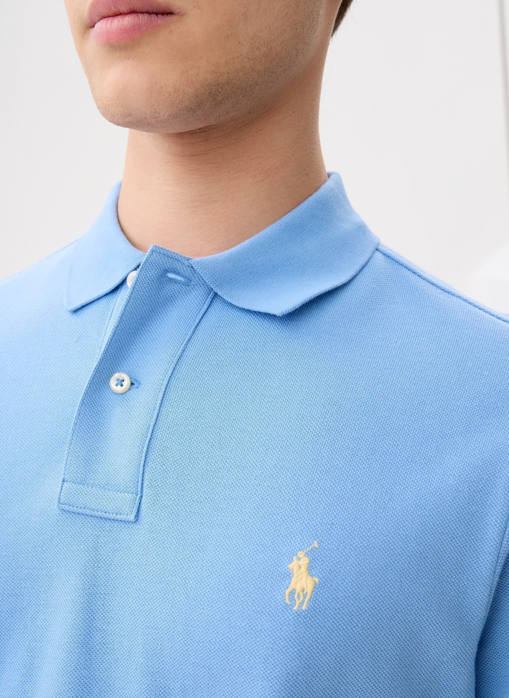 Kurzarm-Poloshirts Le polo iconique en coton piqué herren blau Polo Ralph Lauren Kurzarm-Poloshirts Le polo iconique en coton piqué herren blau BRISTOL BLUE/C1359