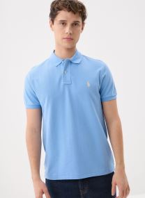 Kurzarm-Poloshirts Le polo iconique en coton piqué herren blau