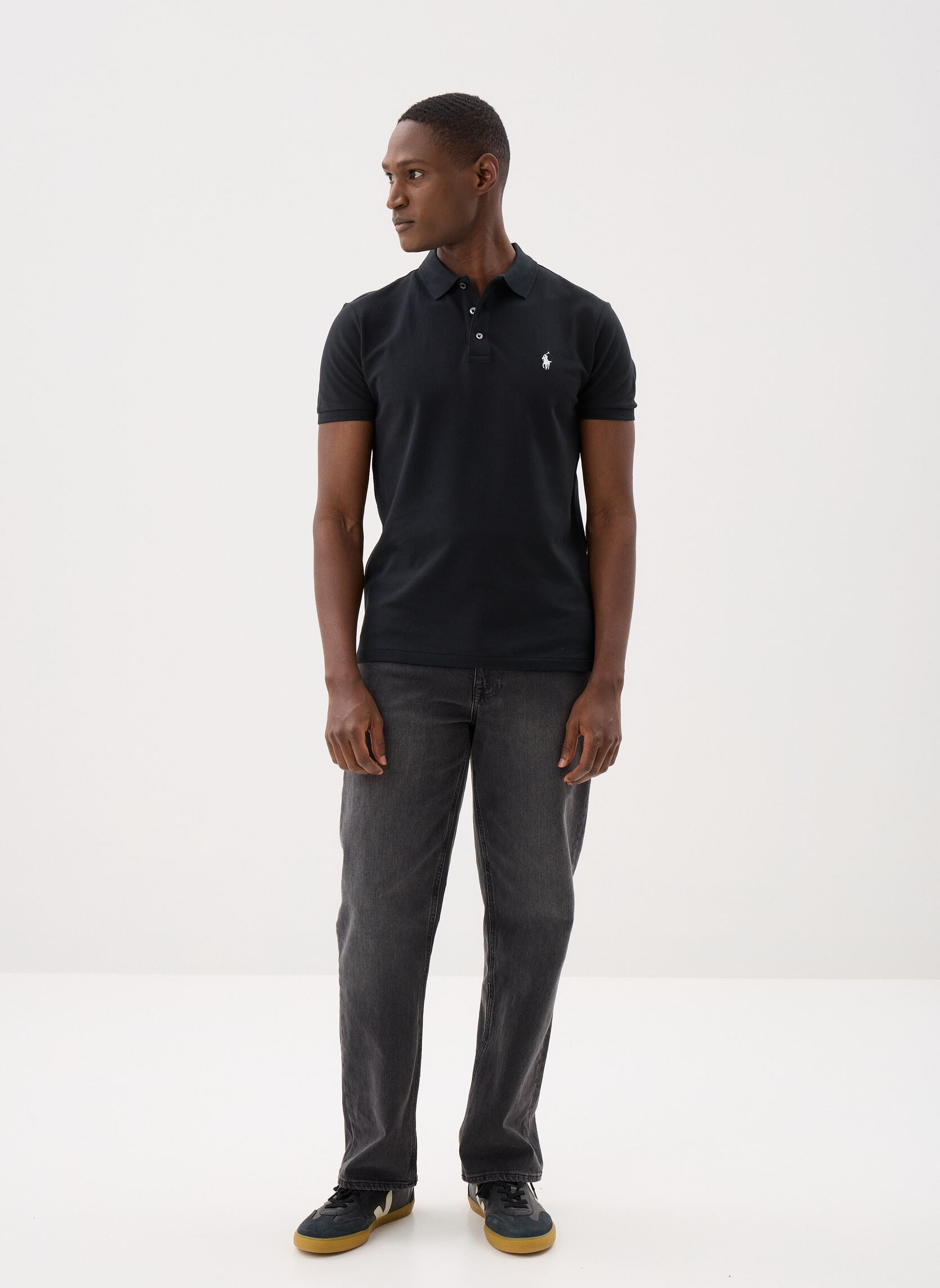 Polos manches courtes Polo en piqué Custom Slim Fit stretch homme noir Polo Ralph Lauren Polos manches courtes Polo en piqué Custom Slim Fit stretch homme noir POLO BLACK/C1730 SMOKE
