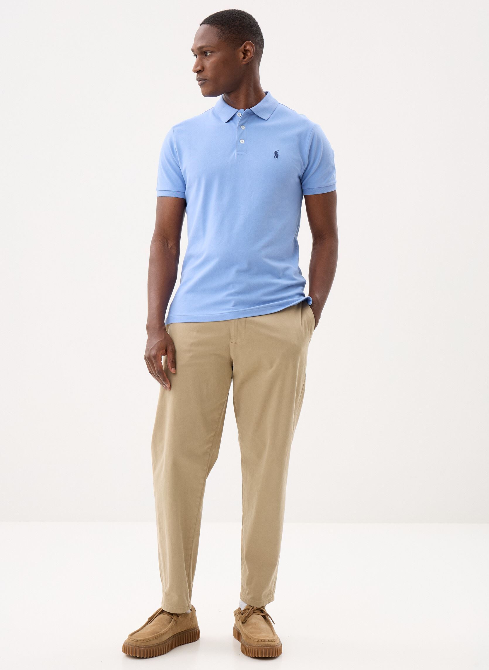 Kurzarm-Poloshirts Polo en piqué Custom Slim Fit stretch herren blau Polo Ralph Lauren Kurzarm-Poloshirts Polo en piqué Custom Slim Fit stretch herren blau FALL BLUE/C7996