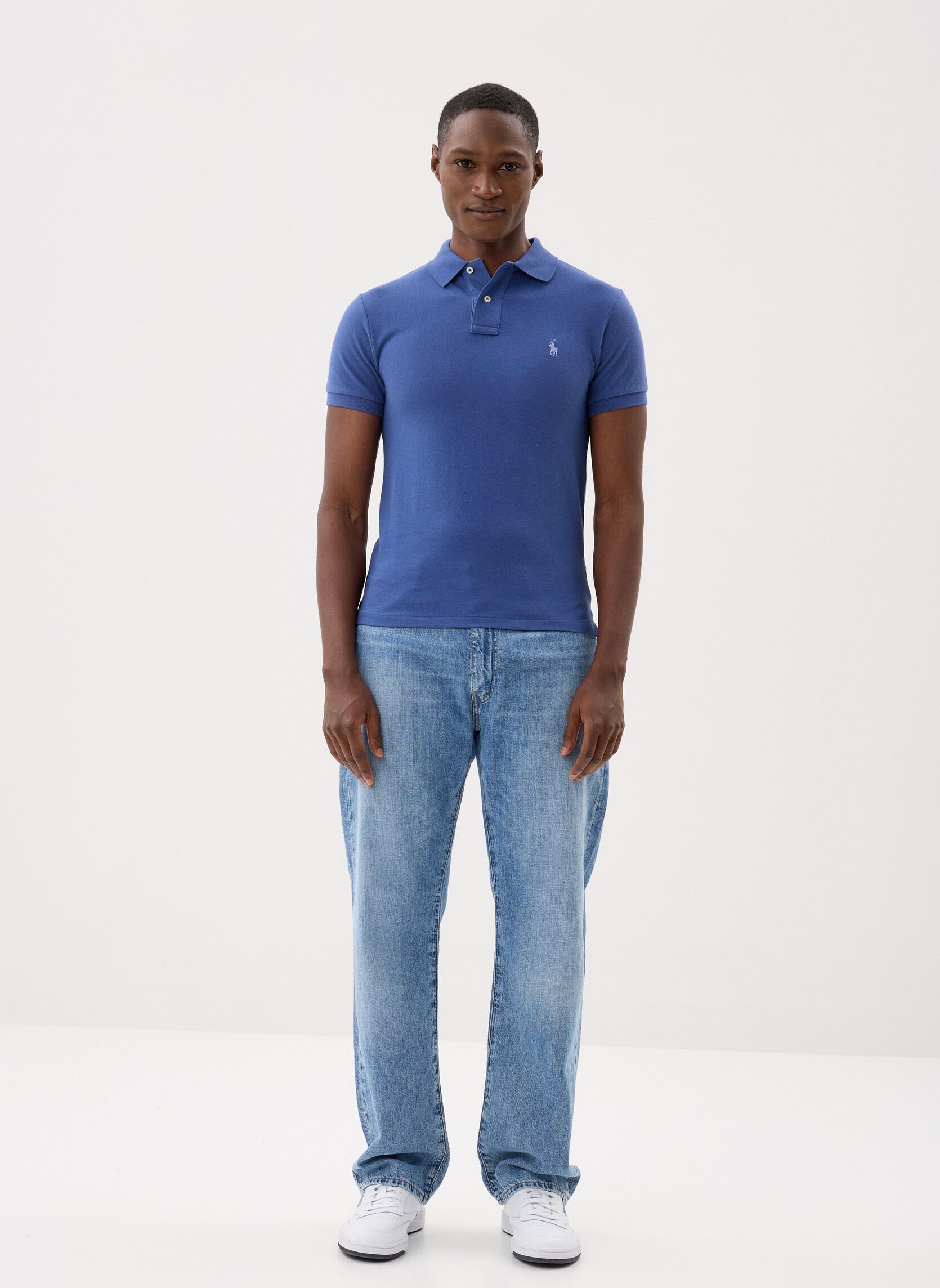 Polos manches courtes Polo en coton piqué Slim Fit homme bleu Polo Ralph Lauren Polos manches courtes Polo en coton piqué Slim Fit homme bleu OLD ROYAL/C7215