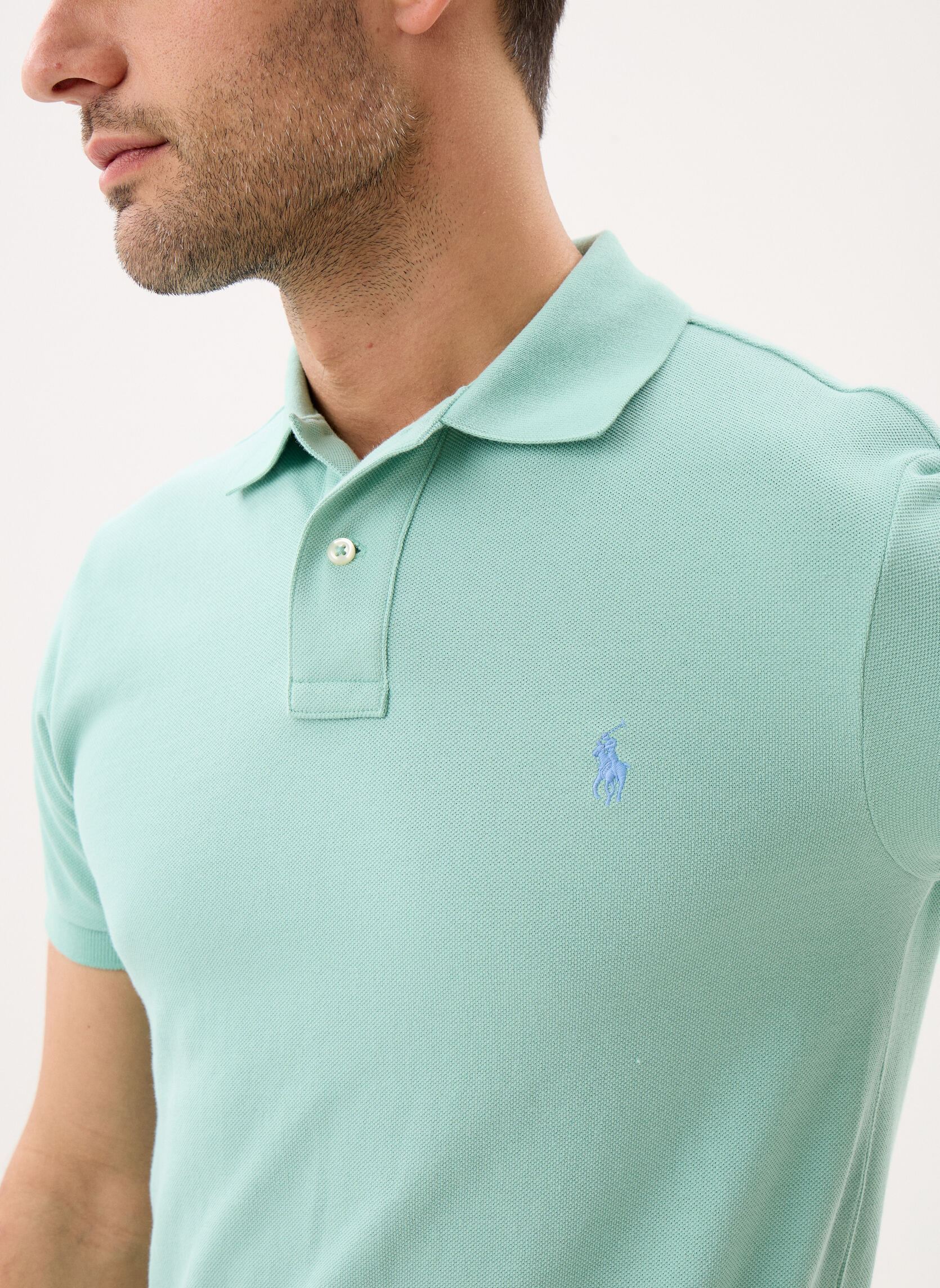 Kurzarm-Poloshirts Polo en coton piqué Slim Fit herren grün Polo Ralph Lauren Kurzarm-Poloshirts Polo en coton piqué Slim Fit herren grün CELADON/C7109