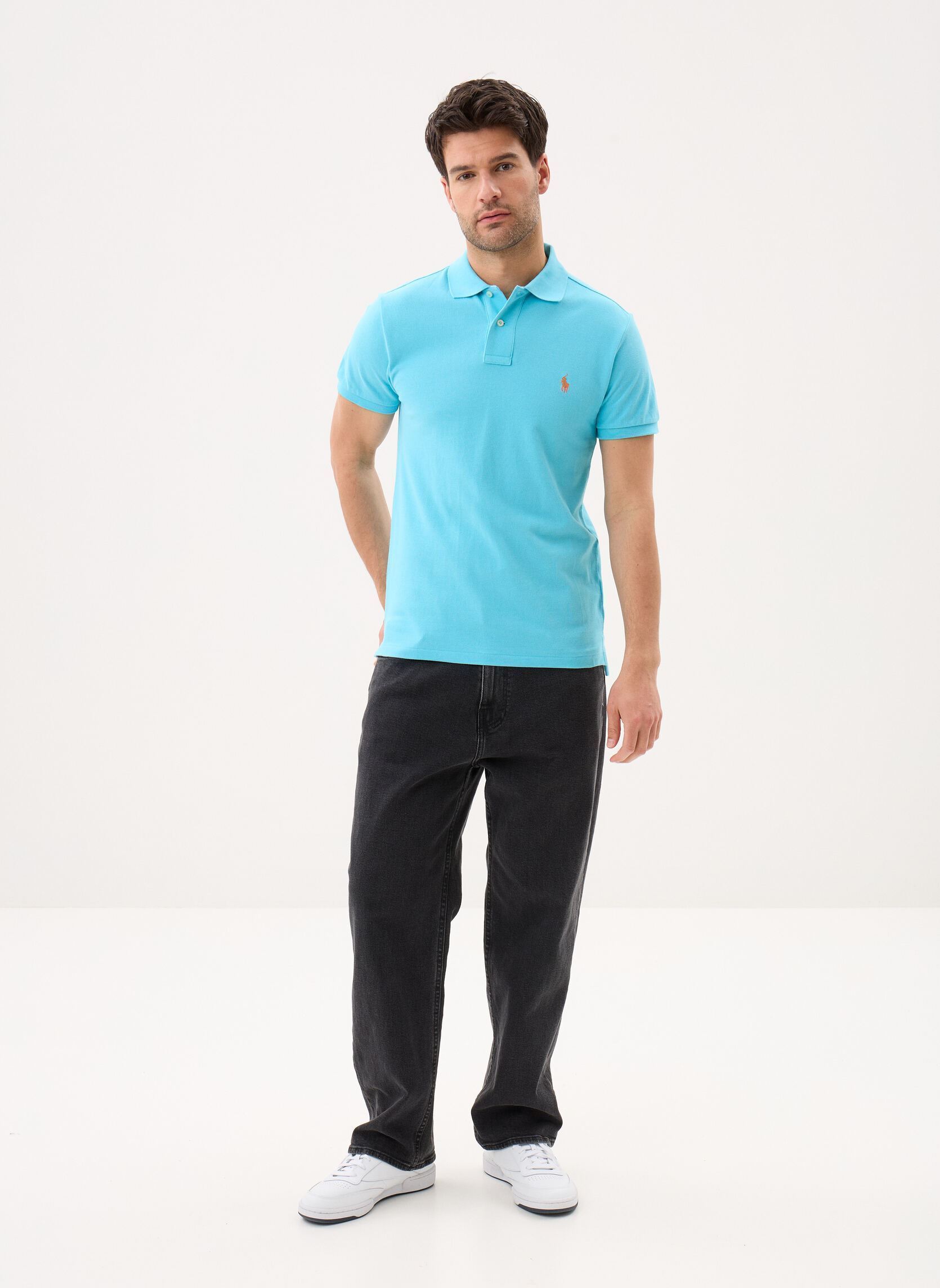 Polos manches courtes Polo en coton piqué Slim Fit homme bleu Polo Ralph Lauren Polos manches courtes Polo en coton piqué Slim Fit homme bleu PERFECT TURQUOISE/C2240