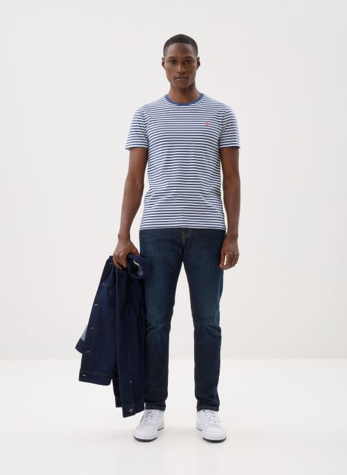 Polo Ralph Lauren Tee-shirts manches courtes T-shirt rayé en manche courte en coton homme bleu