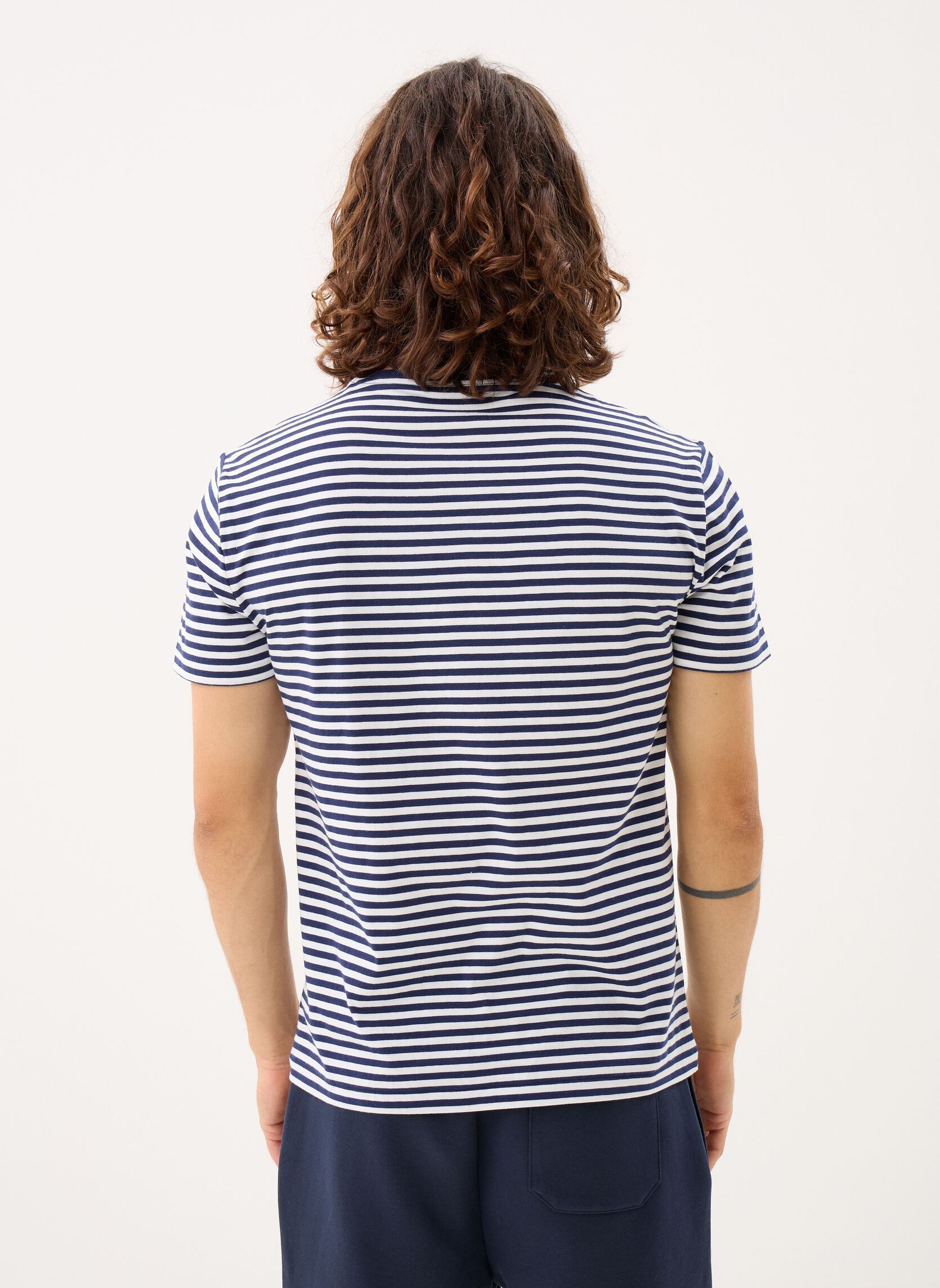 Kurzarm-T-Shirts T-shirt rayé en manche courte en coton herren blau Polo Ralph Lauren Kurzarm-T-Shirts T-shirt rayé en manche courte en coton herren blau NEWPORT NAVY/WHITE