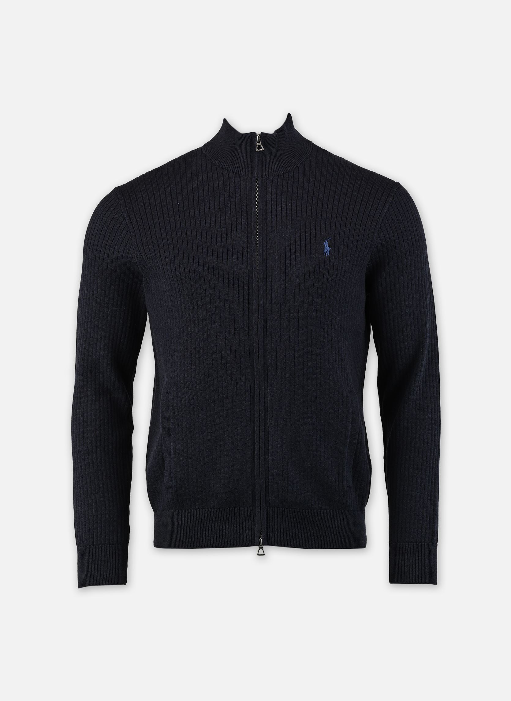 Vêtements Polo Ralph Lauren Pull côtelé entièrement zippé en coton pour Homme
