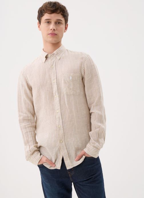 Polo Ralph Lauren Hemden Chemise rayée en lin Custom Fit herren beige