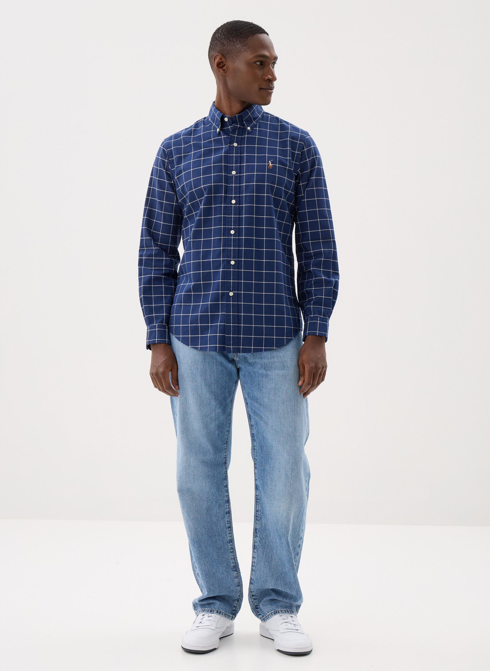 Hemden Chemise Oxford à carreaux Custom Fit herren blau Polo Ralph Lauren Hemden Chemise Oxford à carreaux Custom Fit herren blau 7048 NAVY WHITE