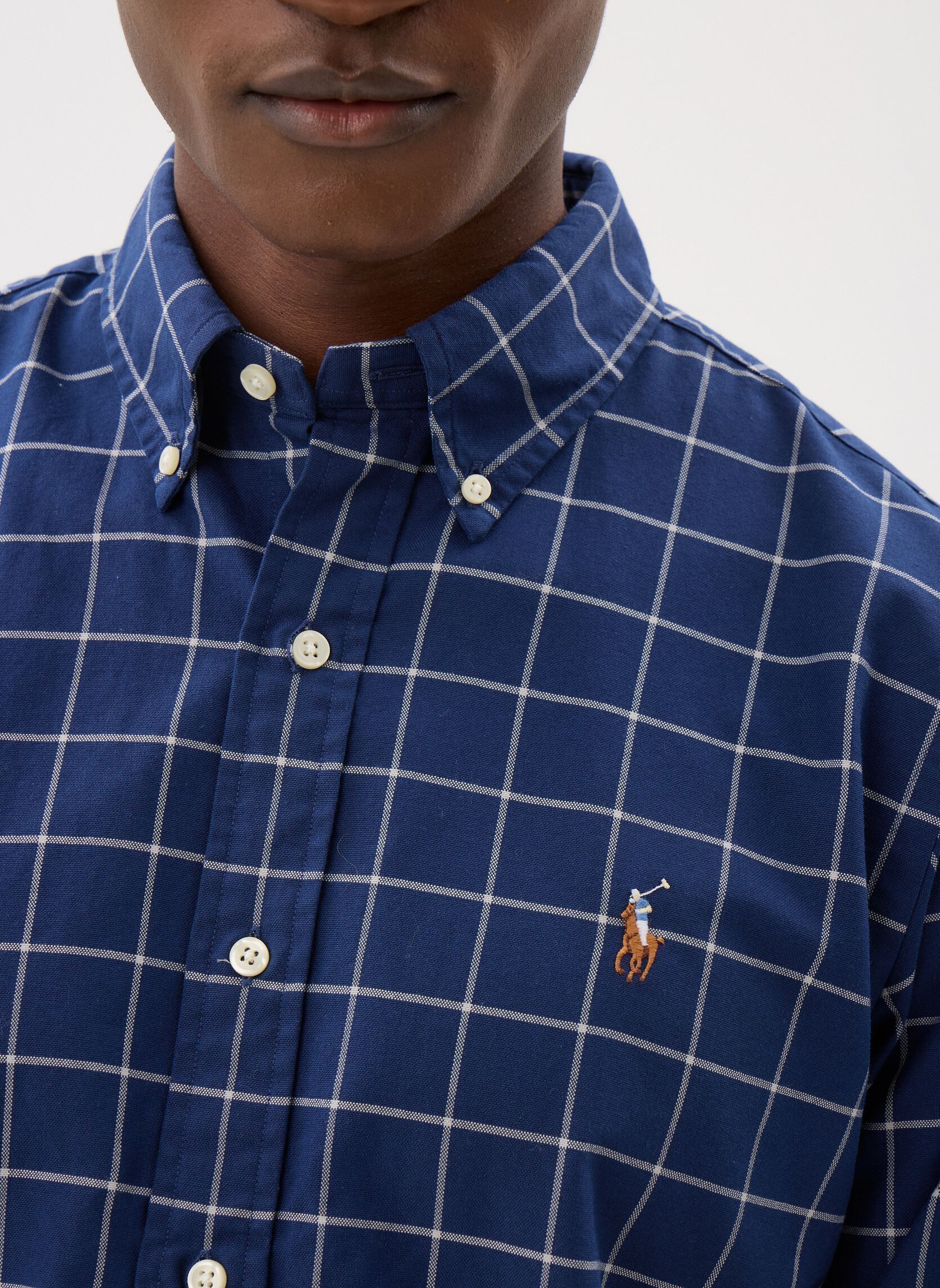 Hemden Chemise Oxford à carreaux Custom Fit herren blau Polo Ralph Lauren Hemden Chemise Oxford à carreaux Custom Fit herren blau 7048 NAVY WHITE